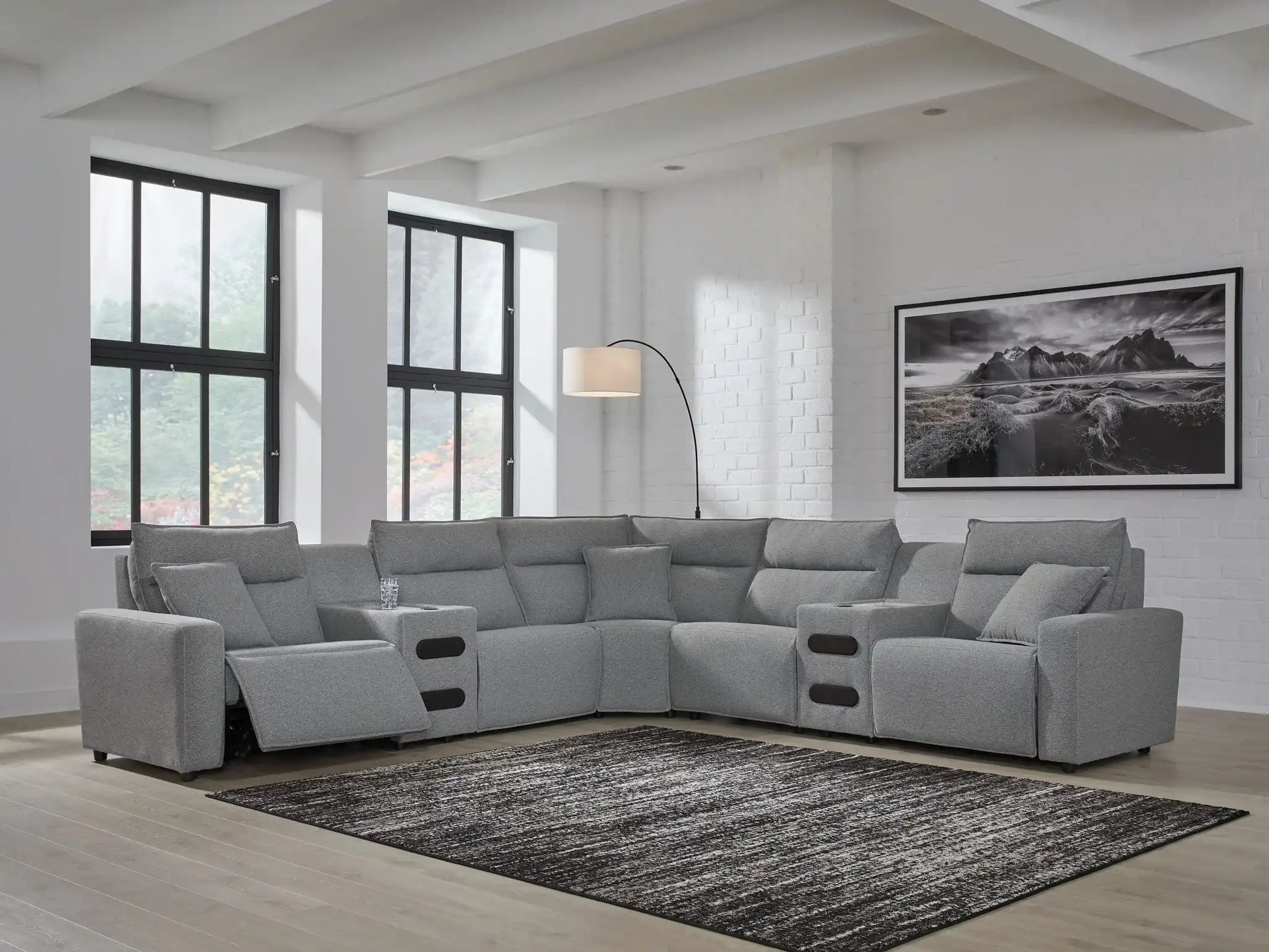 ModMax II - Salt And Pepper - Reclining Sectional - Best Buy Furniture