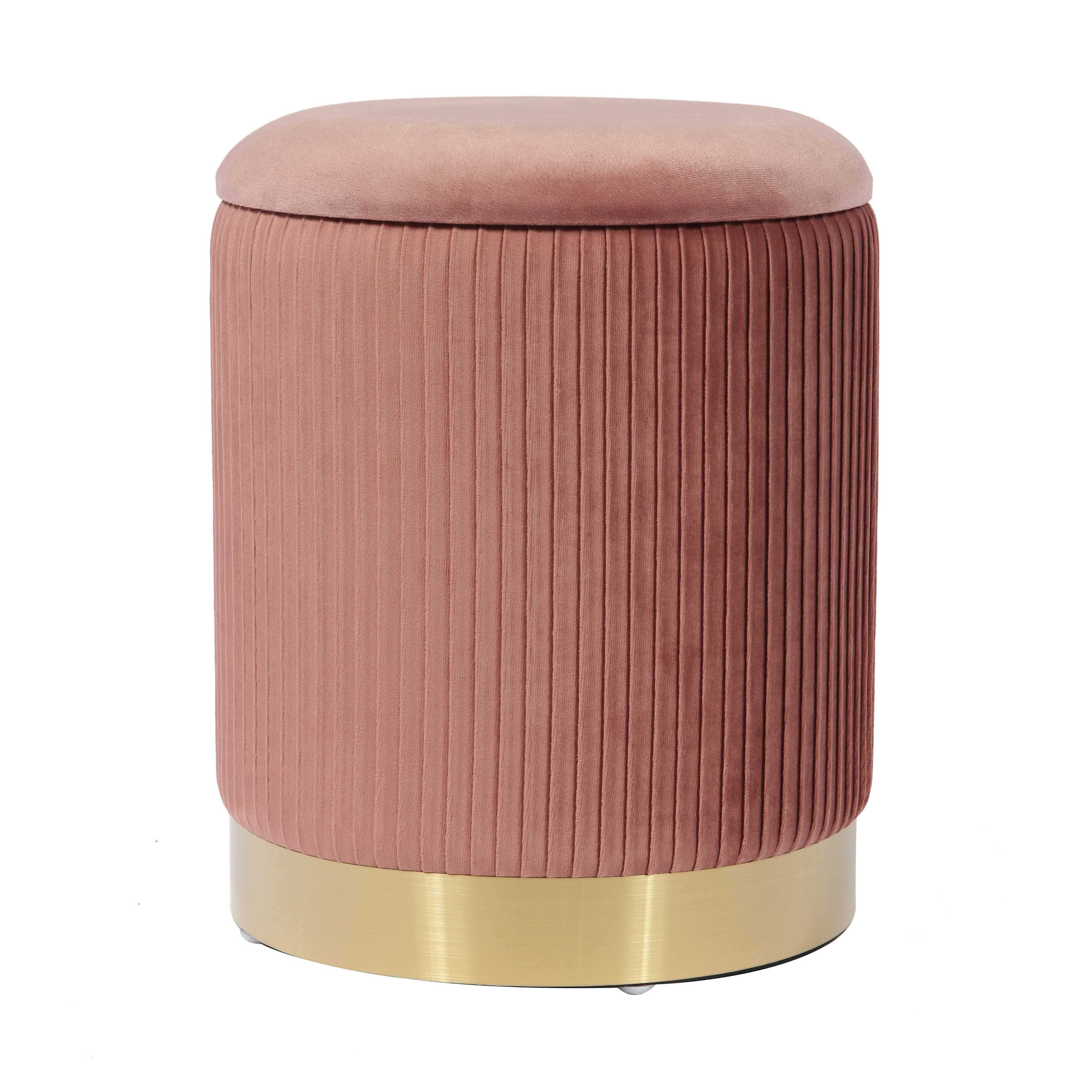 Zoe - Velvet Storage Ottoman - Best Buy Furniture