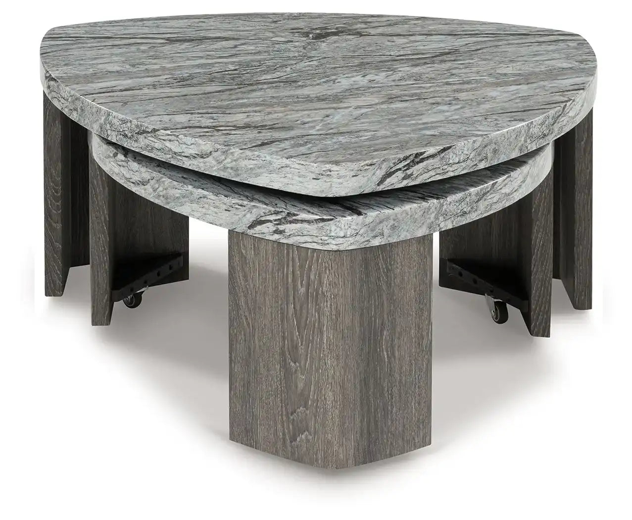 Surmour - Stacked Cocktail Table - Gray / Brown - Best Buy Furniture