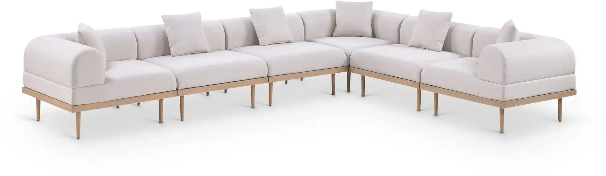 Laguna - 6 Piece 142" Outdoor Patio Modular Sectional - Best Buy Furniture