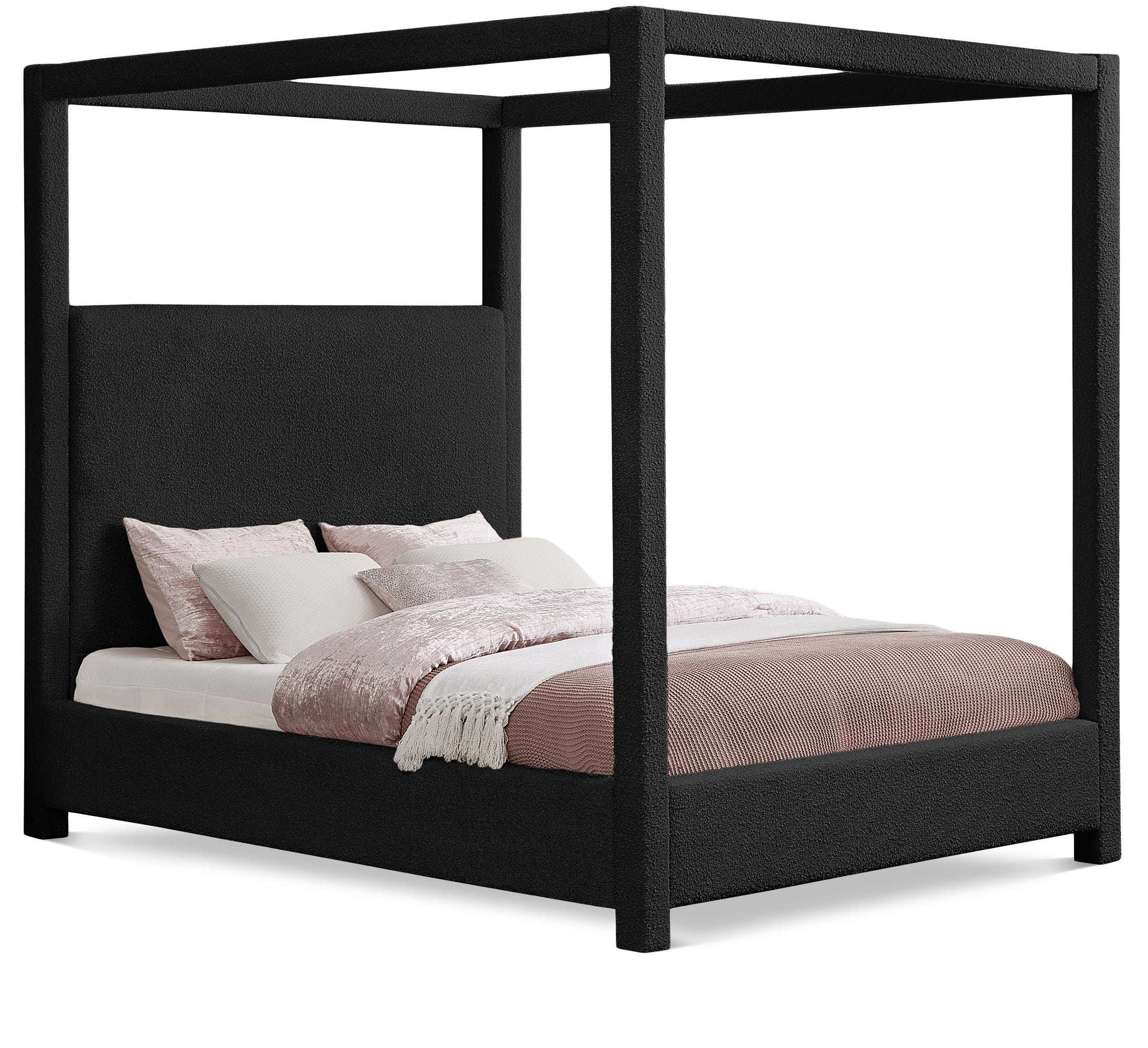 Eden - Boucle Fabric Upholstered Bed - Best Buy Furniture