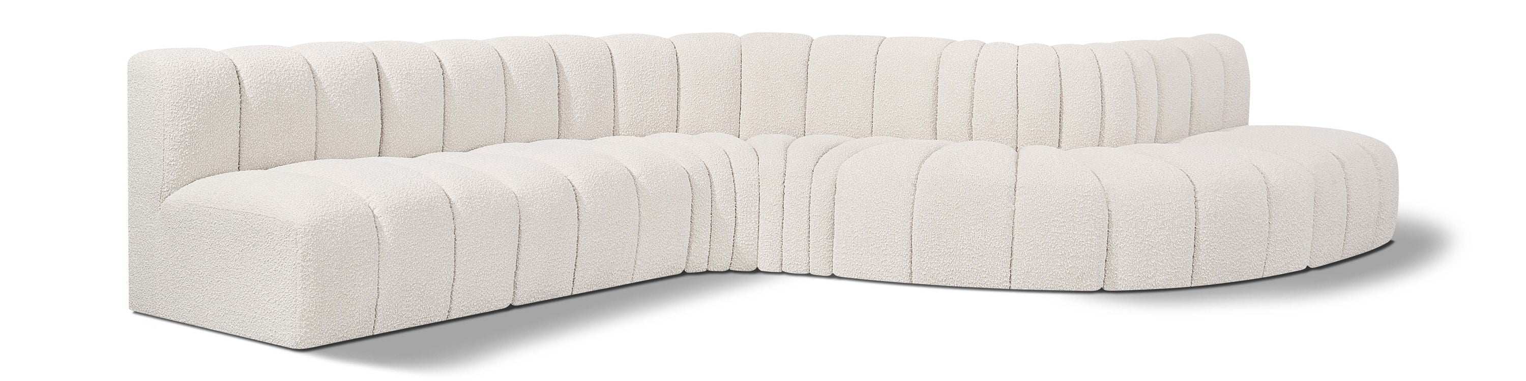 Arc - Boucle Fabric 7 Piece Modular Sofa - Best Buy Furniture