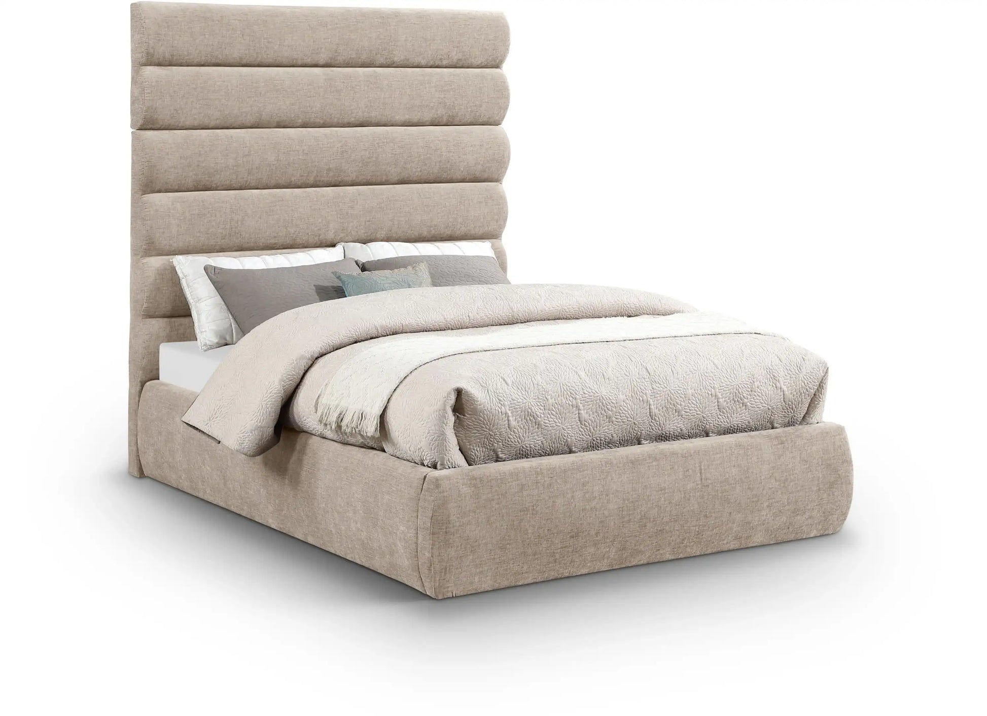 Adam - Chenille Fabric Bed With 70.5" Headboard - Best Buy Furniture