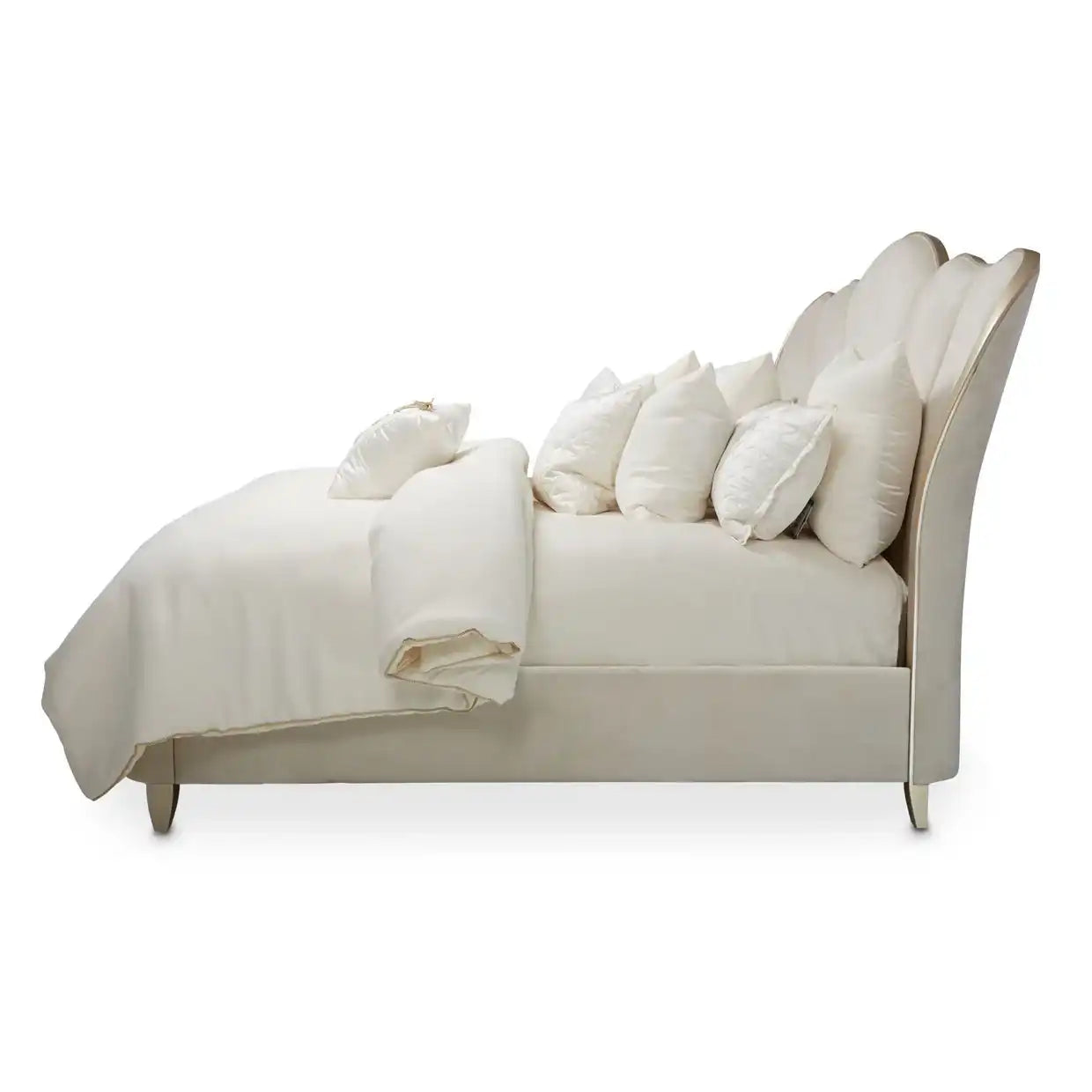 Villa Cherie - Channel Tufted Bed - Caramel - Best Buy Furniture