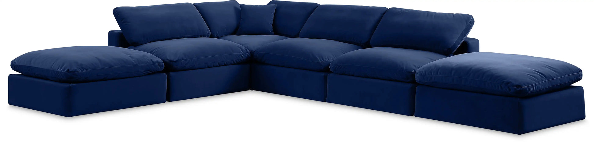 Comfy - 6 Piece Velvet Modular Sectional - Best Buy Furniture