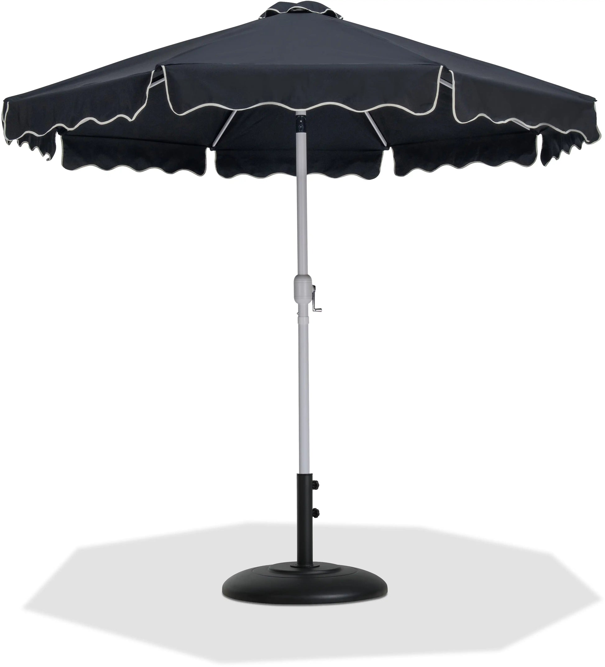 Amalfi - Patio Umbrella - Black Base / White Pole - Best Buy Furniture