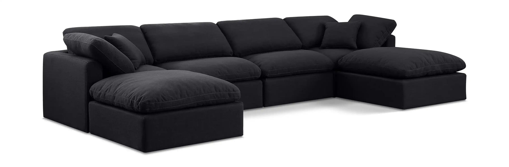 Indulge - Linen 6 Piece Modular Double Chaise Sectional - Best Buy Furniture