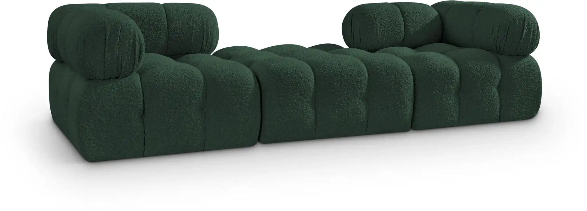 Ames - 3 Piece Boucle Modular Sofa With 1 Backless Seat - Best Buy Furniture
