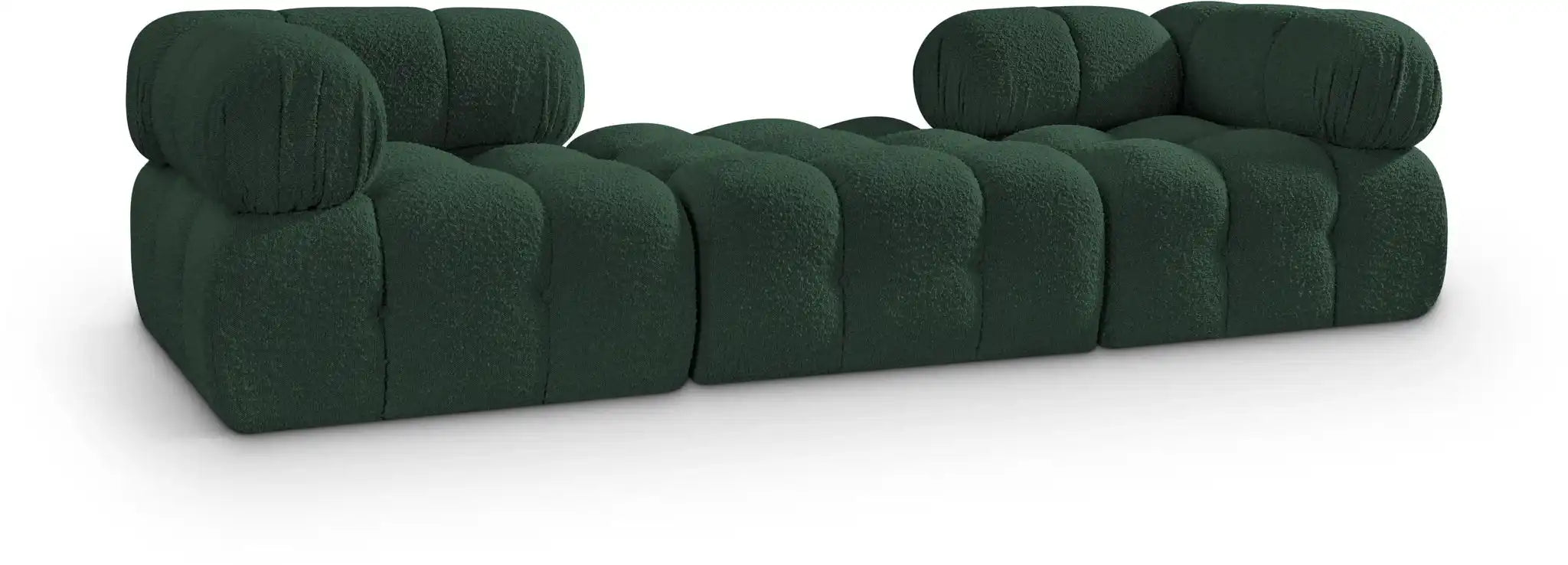 Ames - 3 Piece Boucle Modular Sofa With 1 Backless Seat - Best Buy Furniture