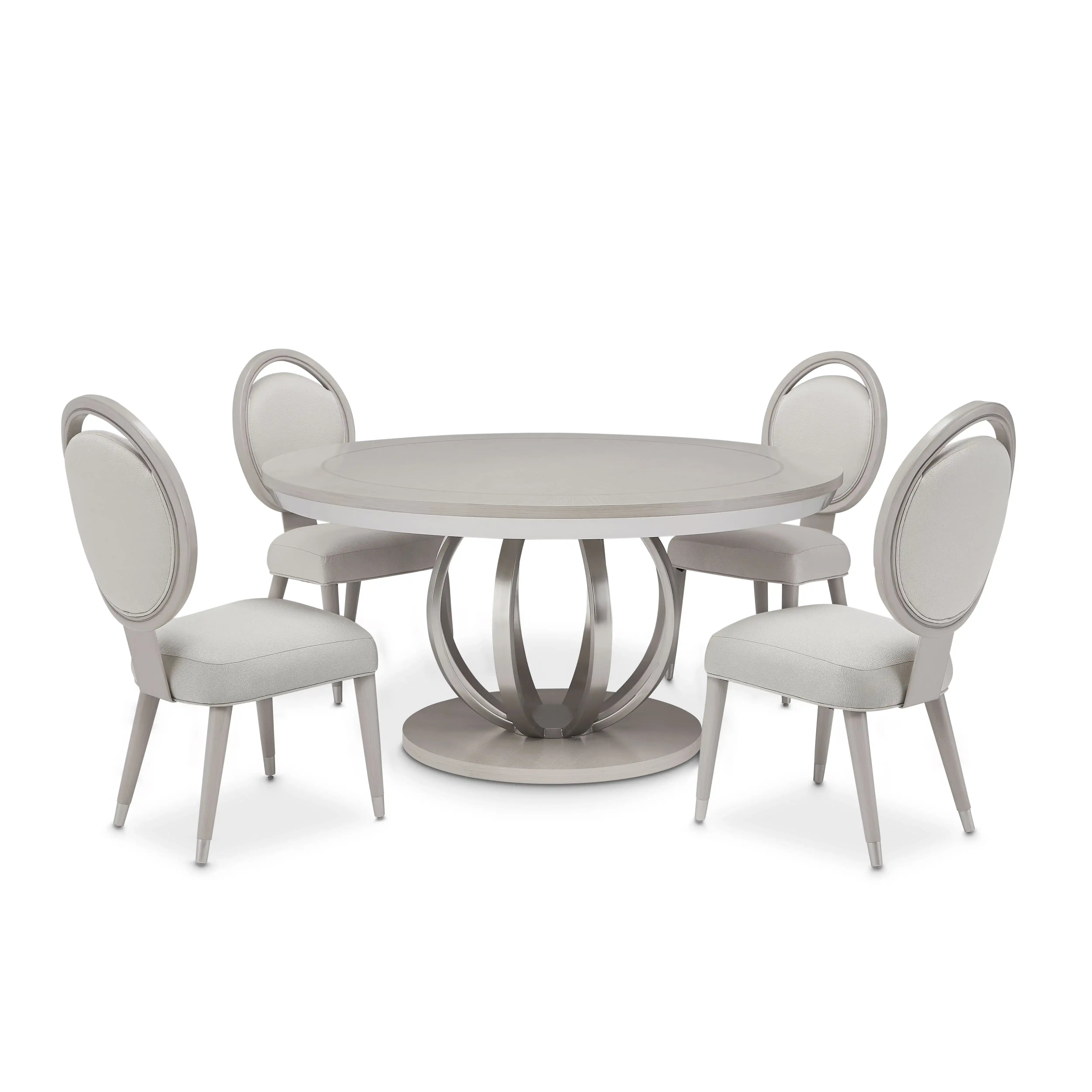 Eclipse - Round Dining Table - Moonlight Gray - Best Buy Furniture