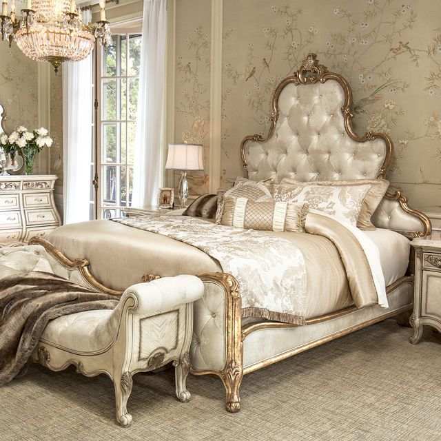 Platine de Royale - Non-Storage Bed Bench - Champagne - Best Buy Furniture