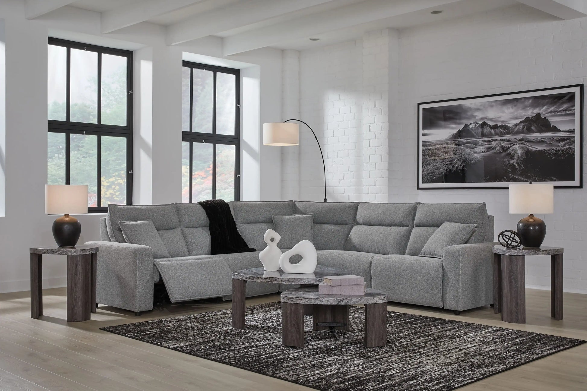 ModMax II - Salt And Pepper - Reclining Sectional - Best Buy Furniture