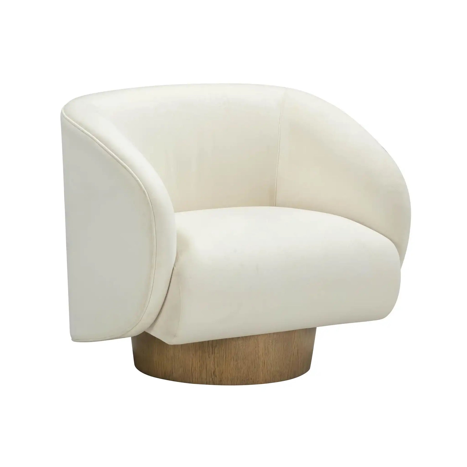 Presley - Swivel Accent Chair - Cream - Best Buy Furniture