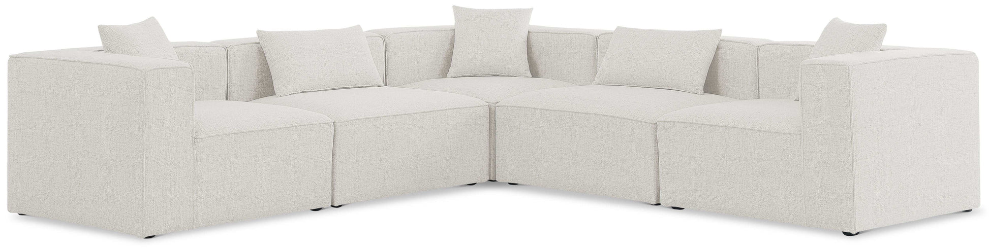 Cube - Linen 5 Piece Modular Corner Sectional - Best Buy Furniture