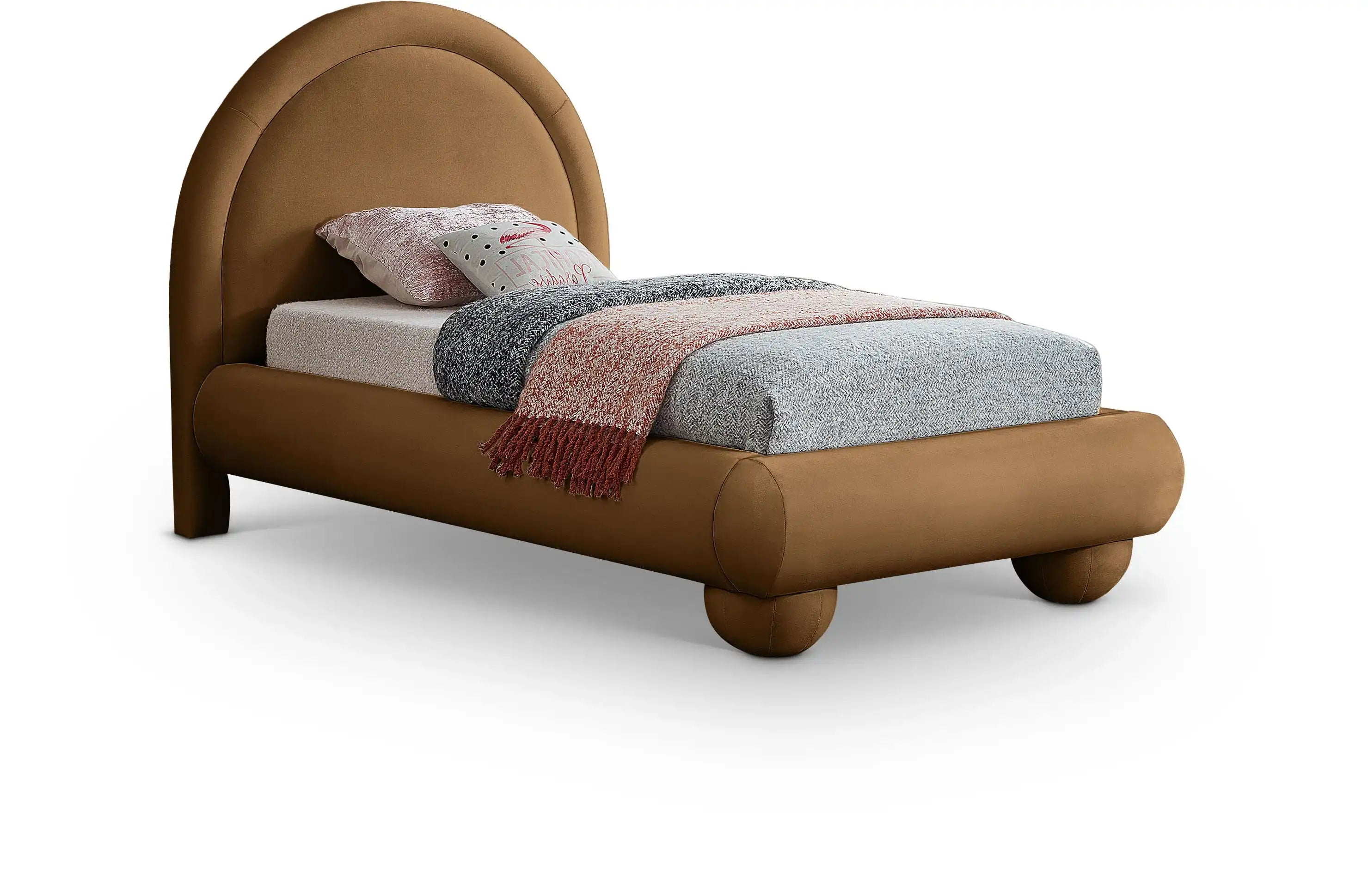 Madrid - Velvet Upholstered Bed - Best Buy Furniture