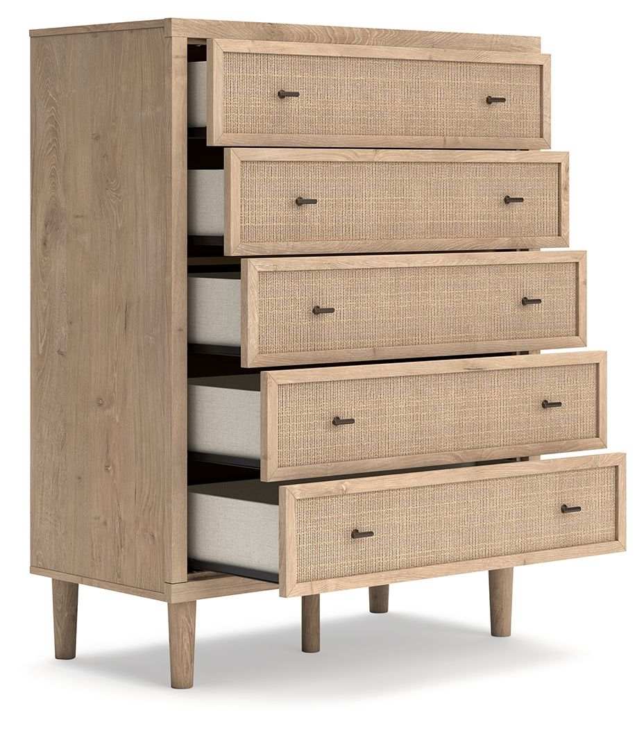 Cielden - Five Drawer Wide Chest - Two-Tone - Best Buy Furniture