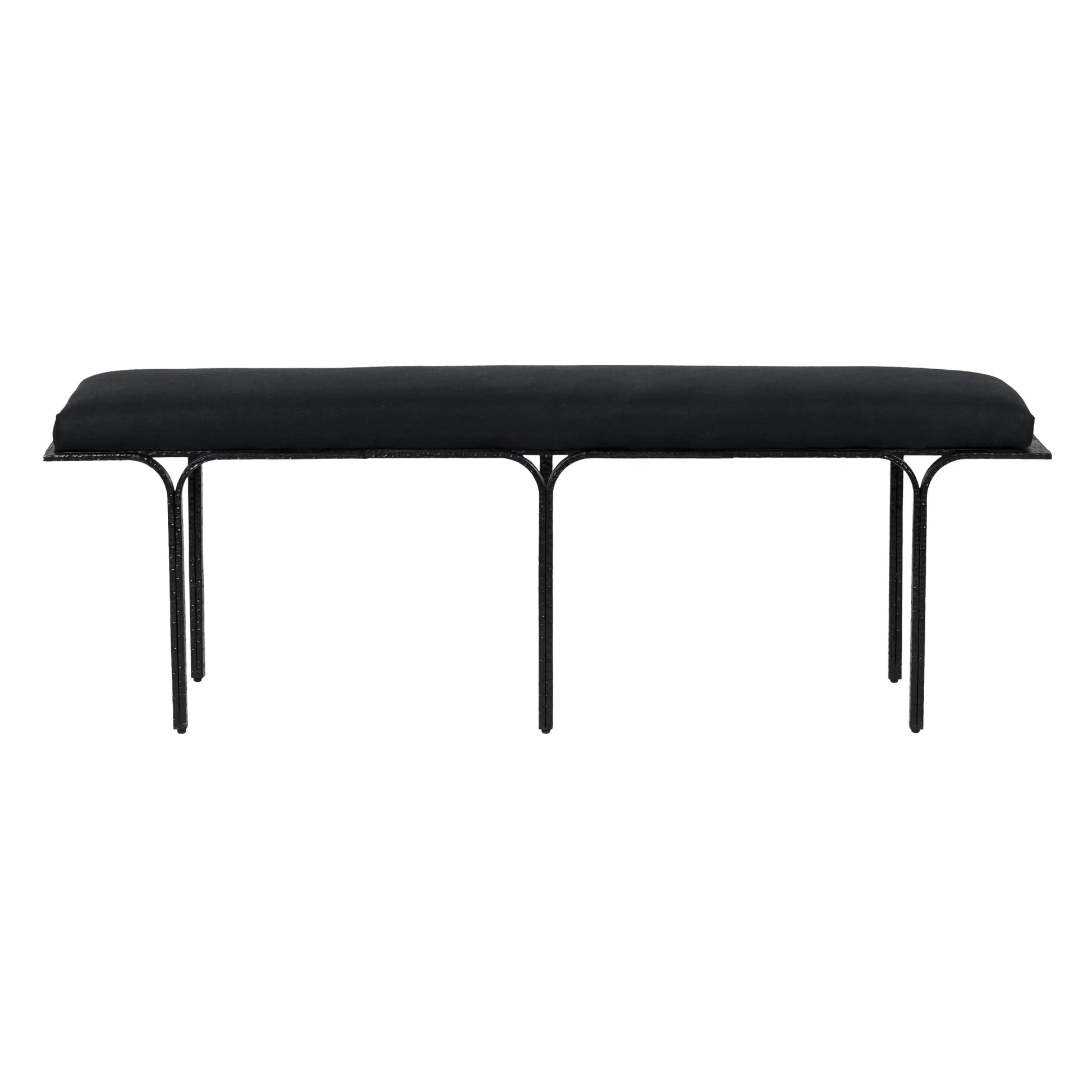 Bryn - Linen Bench - Black - Best Buy Furniture