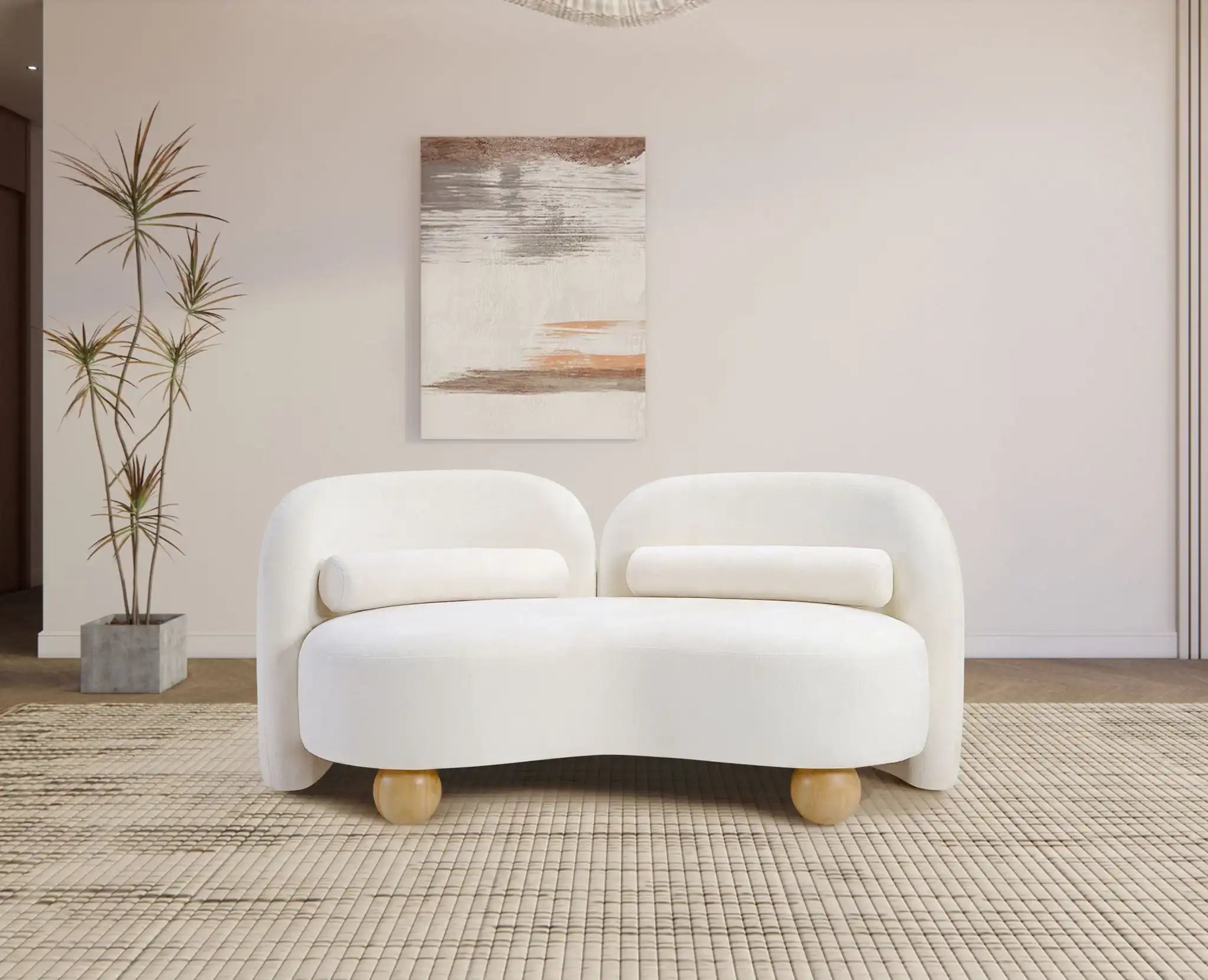 Daphne - Chenille Loveseat