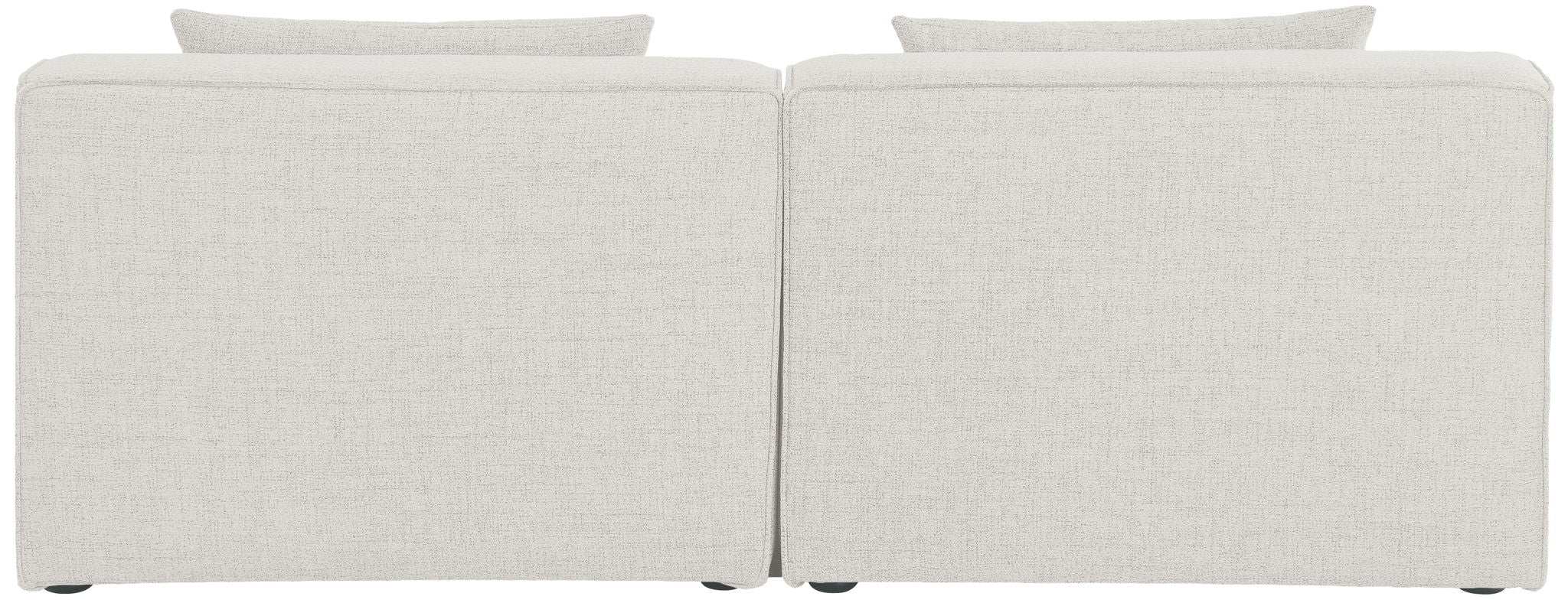 Cube - Linen Modular 2 Seat Armless Sofa