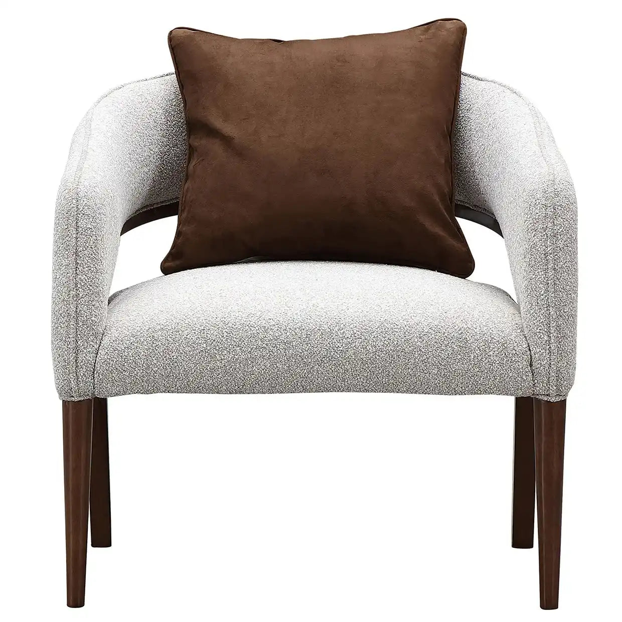 Houston - Accent Chair - Pebble / Walnut - Best Buy Furniture