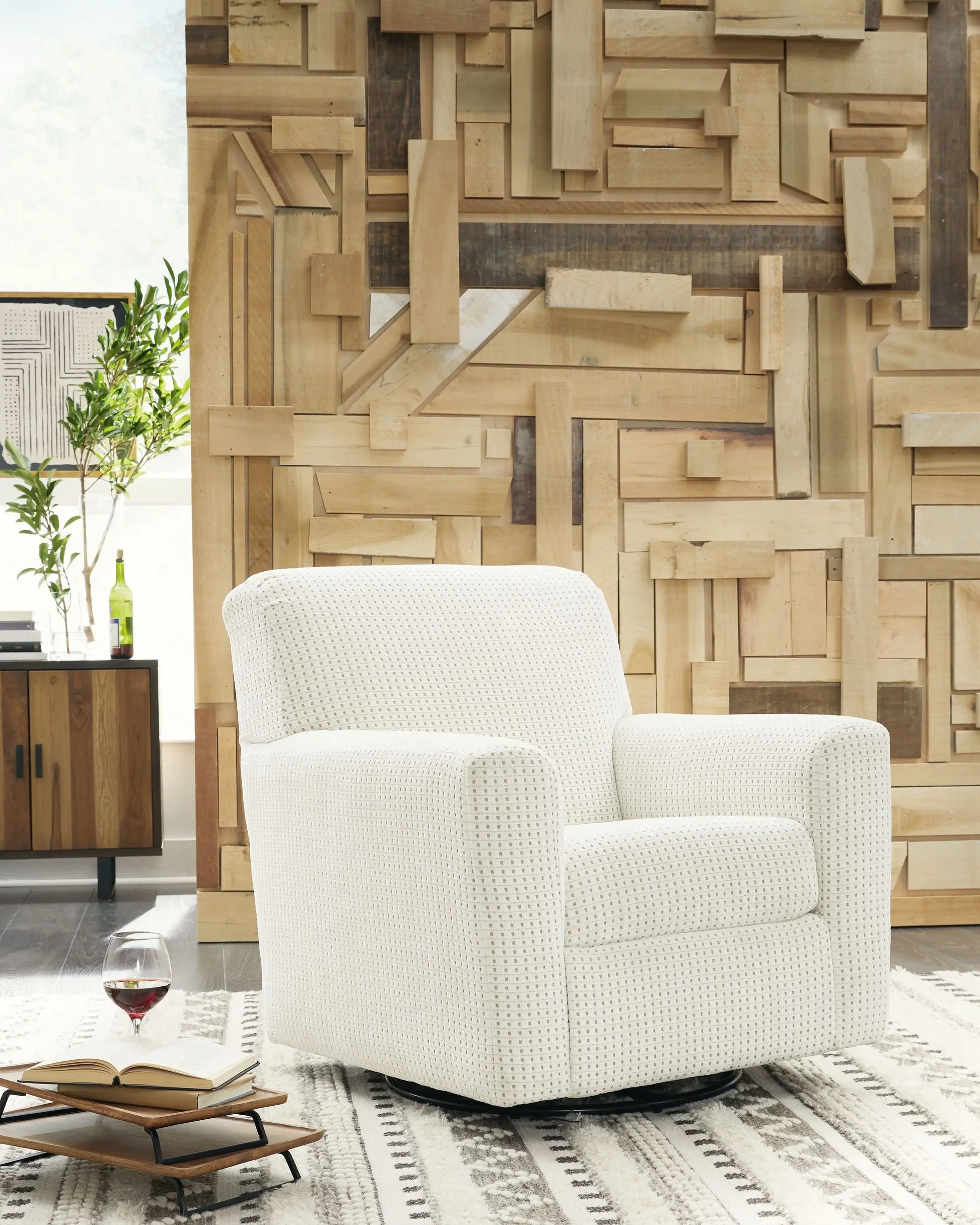 Herstow - Swivel Glider Accent Chair - Best Buy Furniture