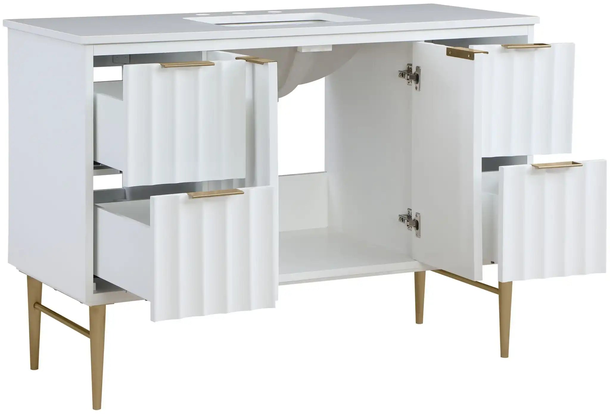 Modernist - Bathroom Vanity With Gold Legs