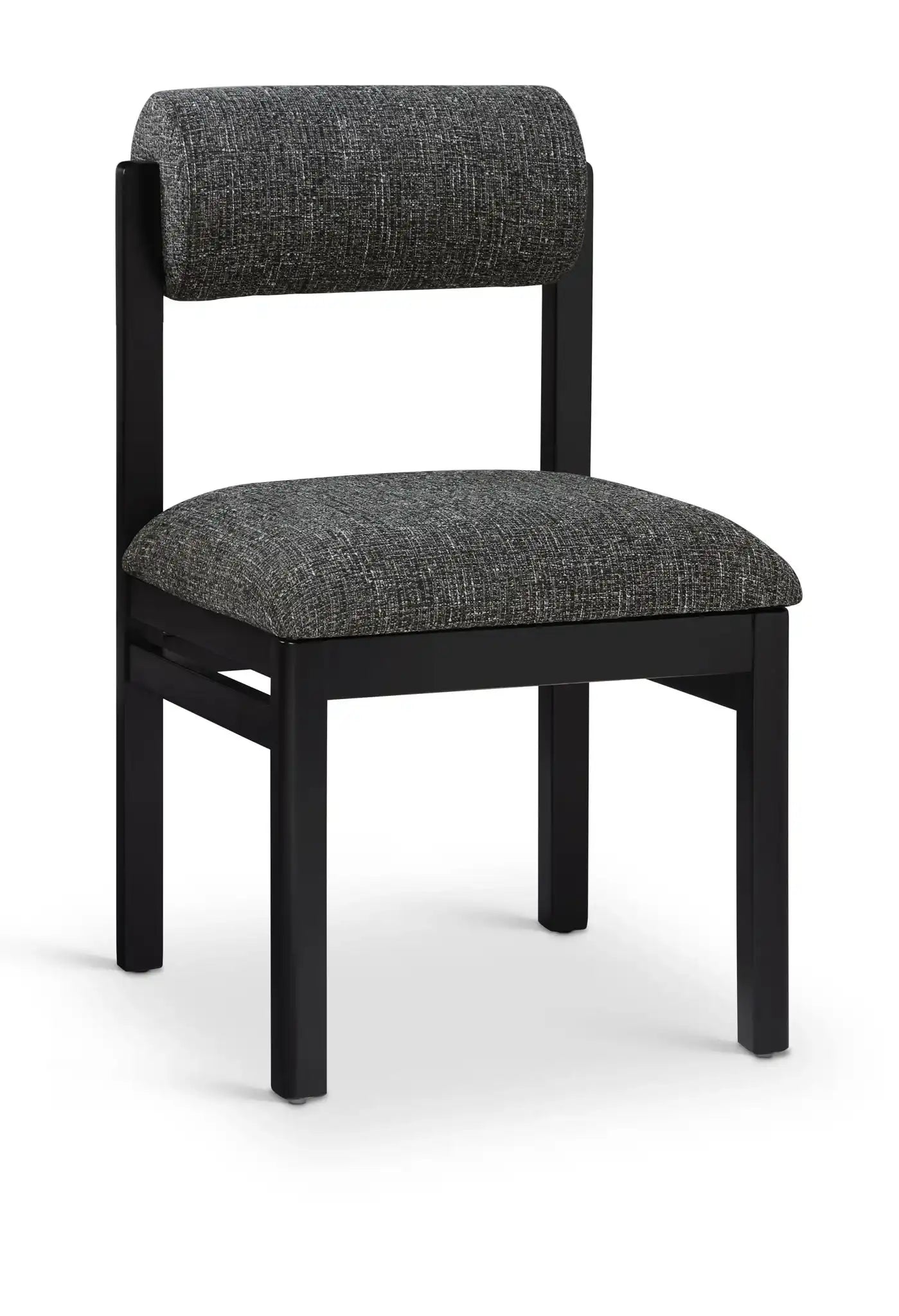 Roundhill - Fabric Dining Chair (Set of 2) - Black Frame - Best Buy Furniture