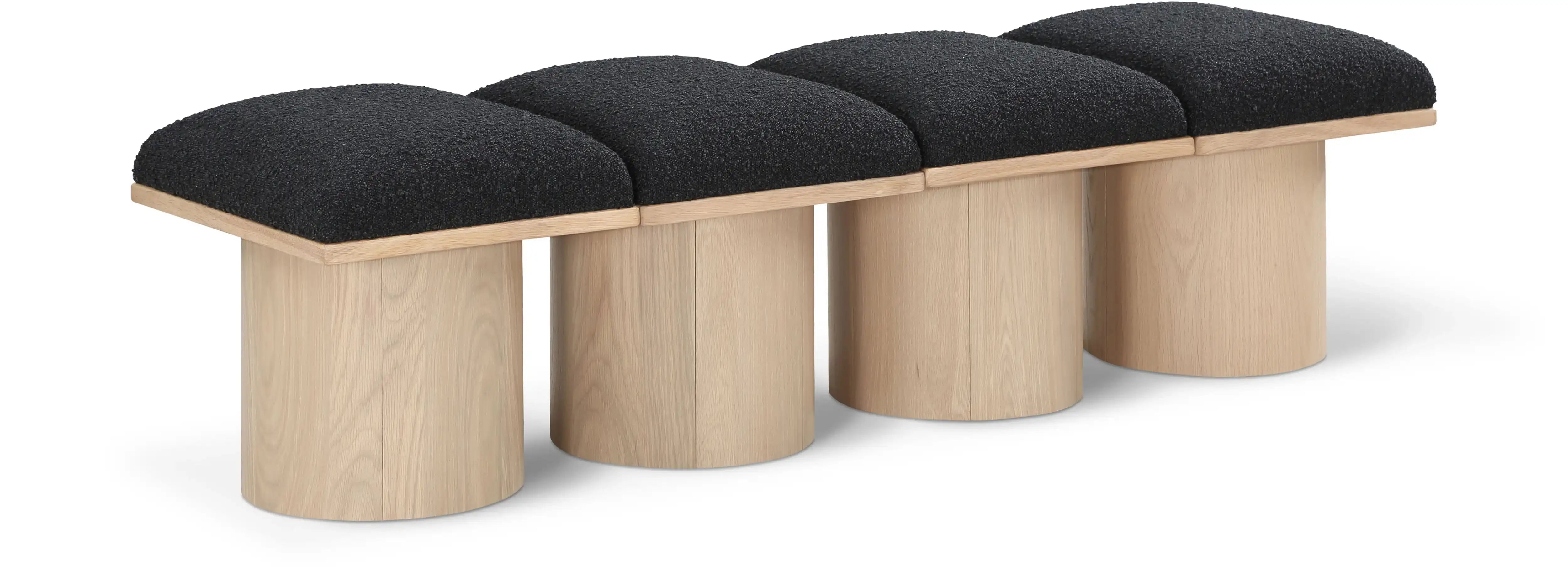 Pavilion - 4 Piece Modular Bench With Natural Base - Best Buy Furniture