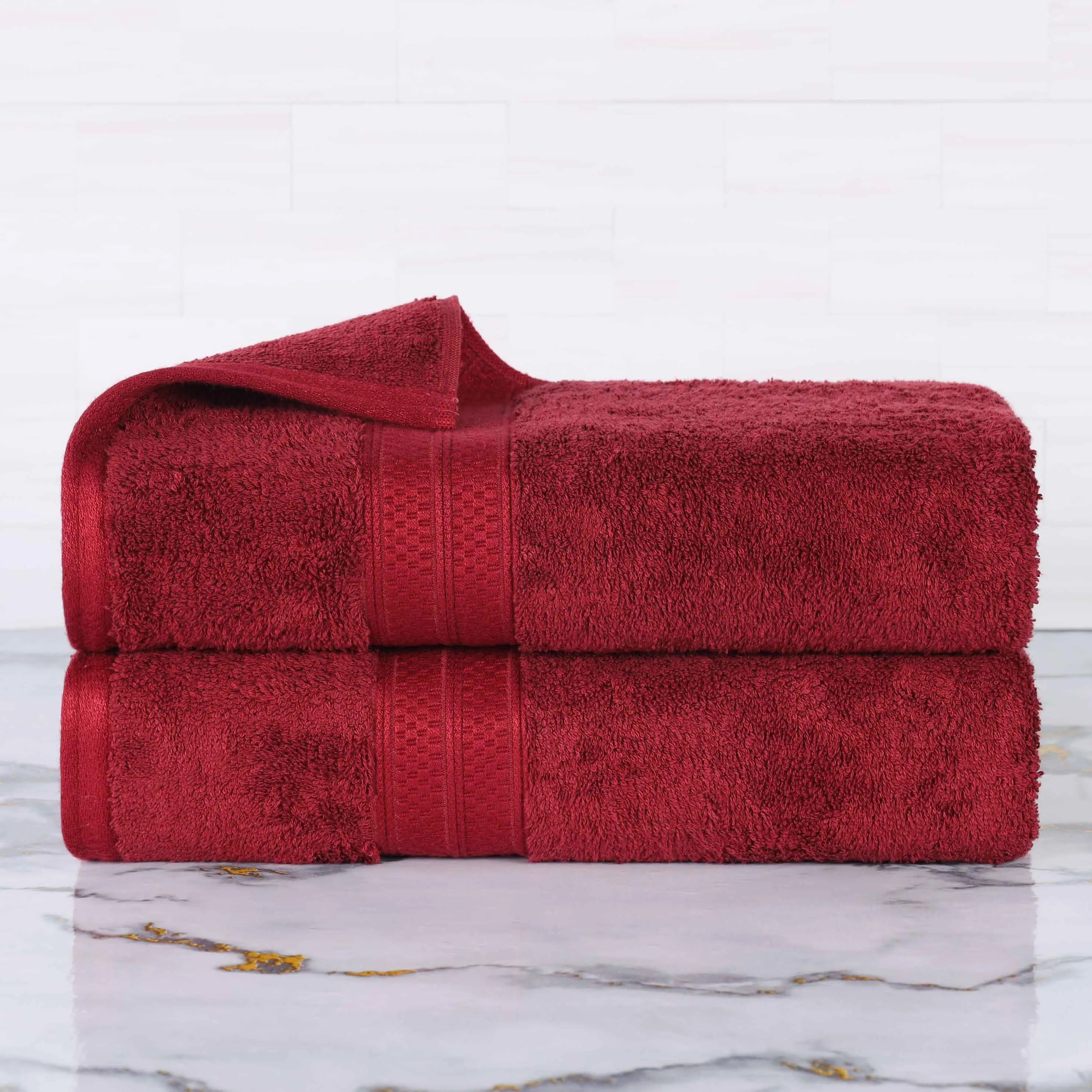 Rayon from Bamboo Cotton Blend Bath Towel Set of 2 - Bath Towel by Superior Brand