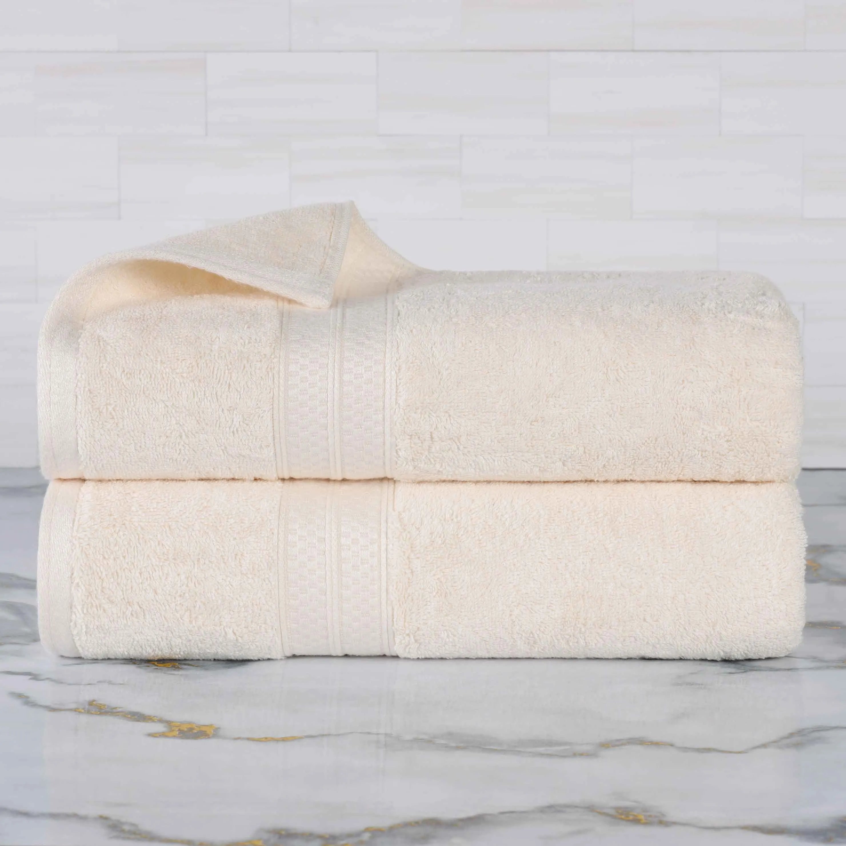 Rayon from Bamboo Cotton Blend Bath Towel Set of 2 - Bath Towel by Superior Brand