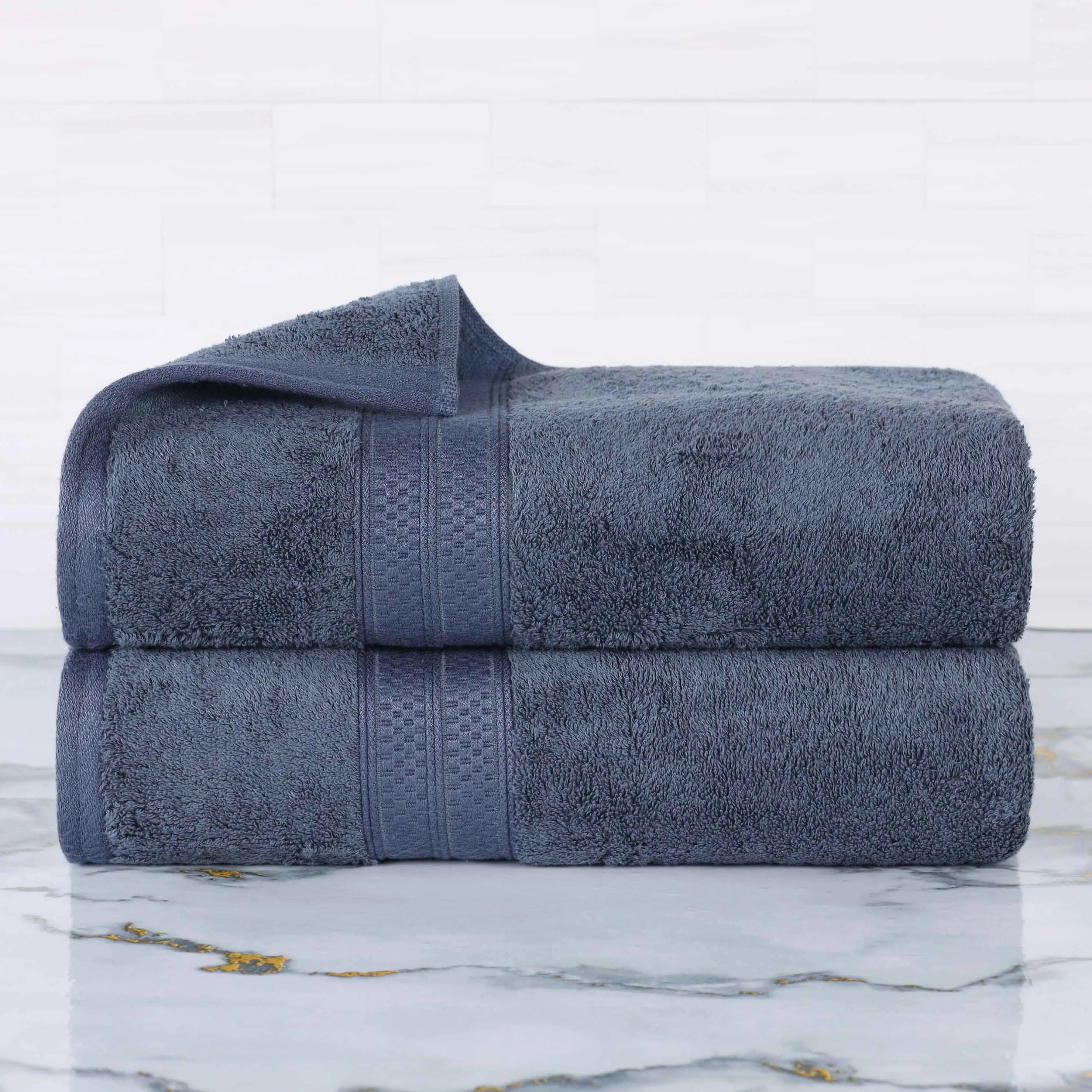 Rayon from Bamboo Cotton Blend Bath Towel Set of 2 - Bath Towel by Superior Brand