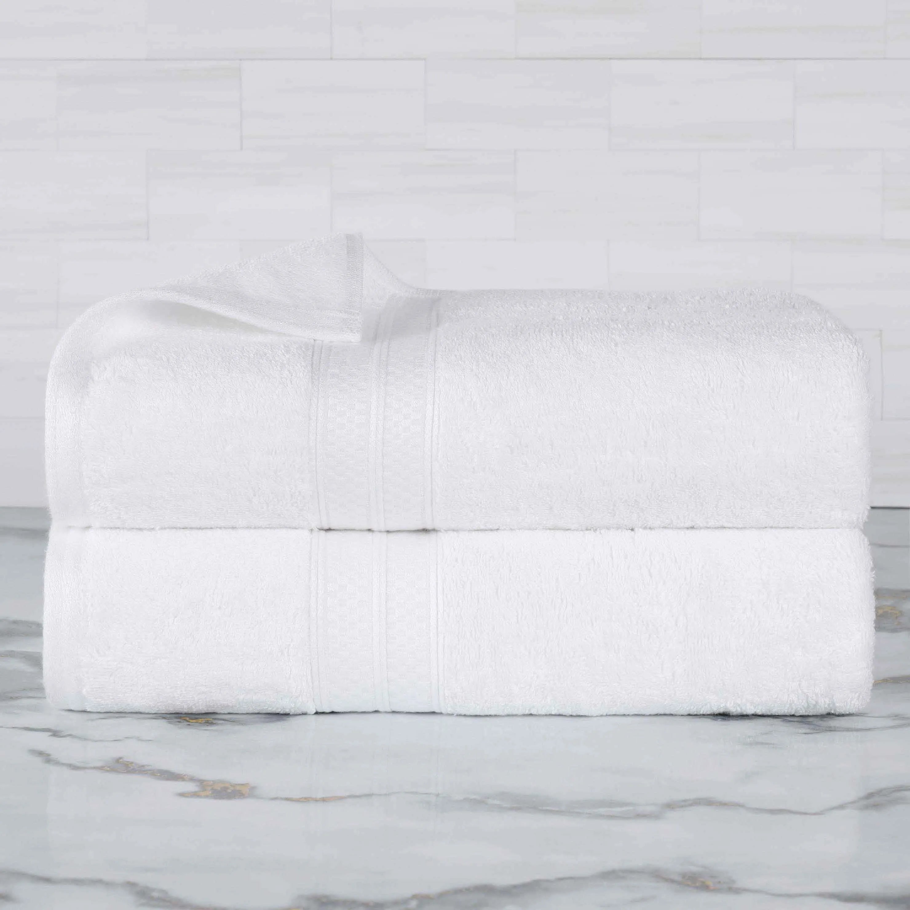 Rayon from Bamboo Cotton Blend Bath Towel Set of 2 - Bath Towel by Superior Brand