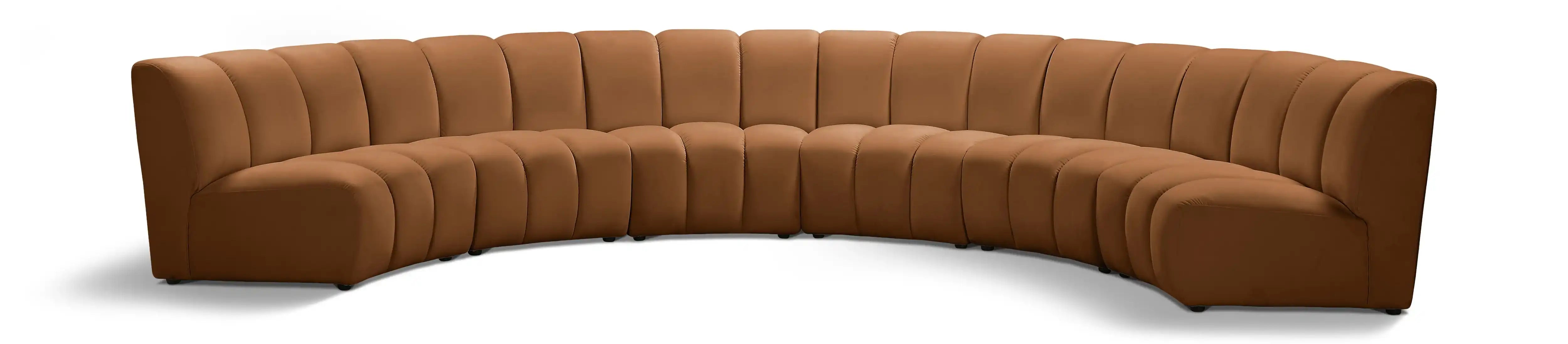 Infinity - 6 Piece Modular Sectional - Saddle - Best Buy Furniture