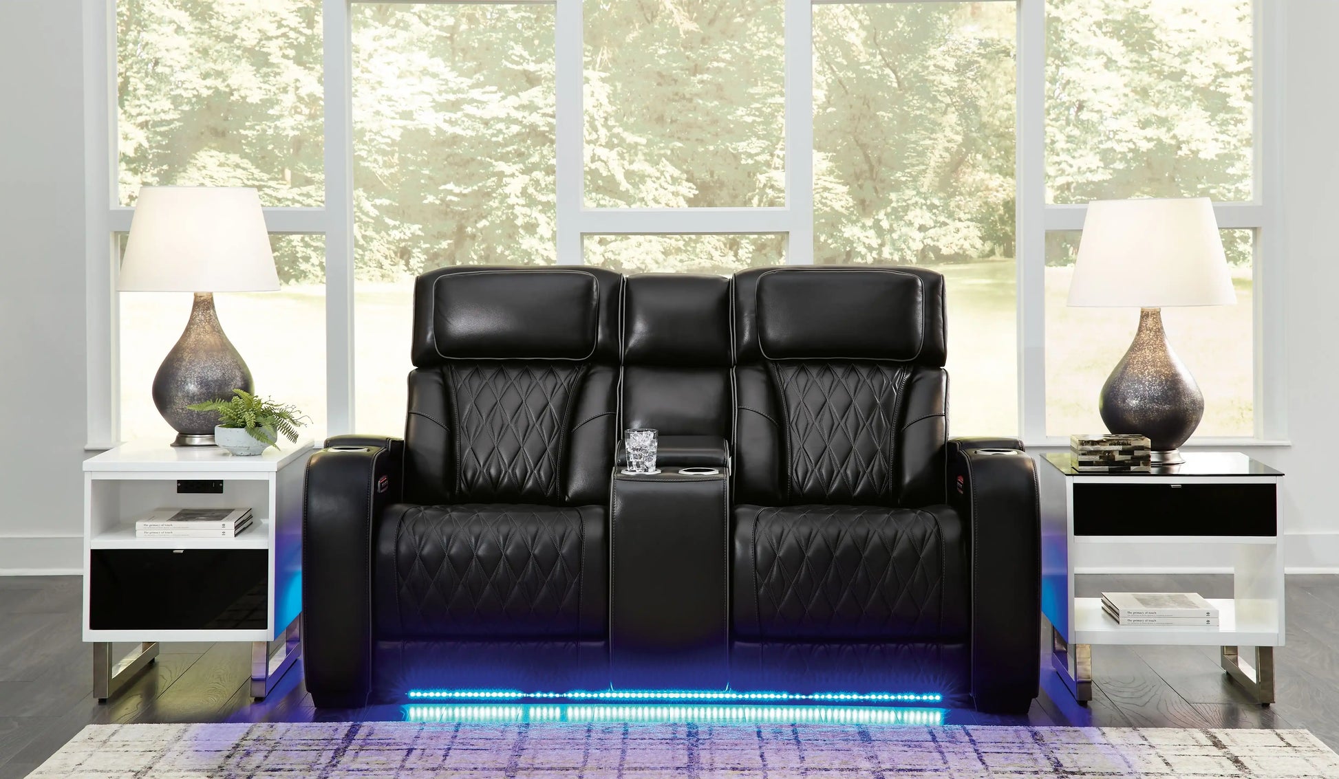 Boyington - Power Reclining Loveseat With Console/Adj Hdrst - Best Buy Furniture