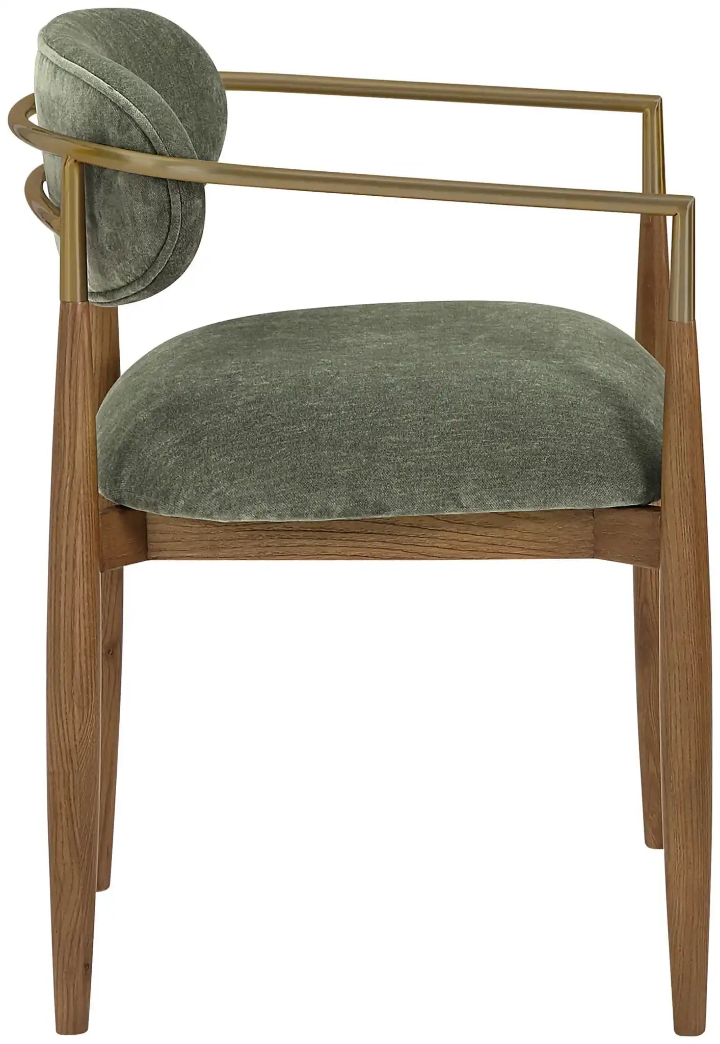 Riccio - Fabric Dining Arm Chair (Set of 2) - Walnut Frame