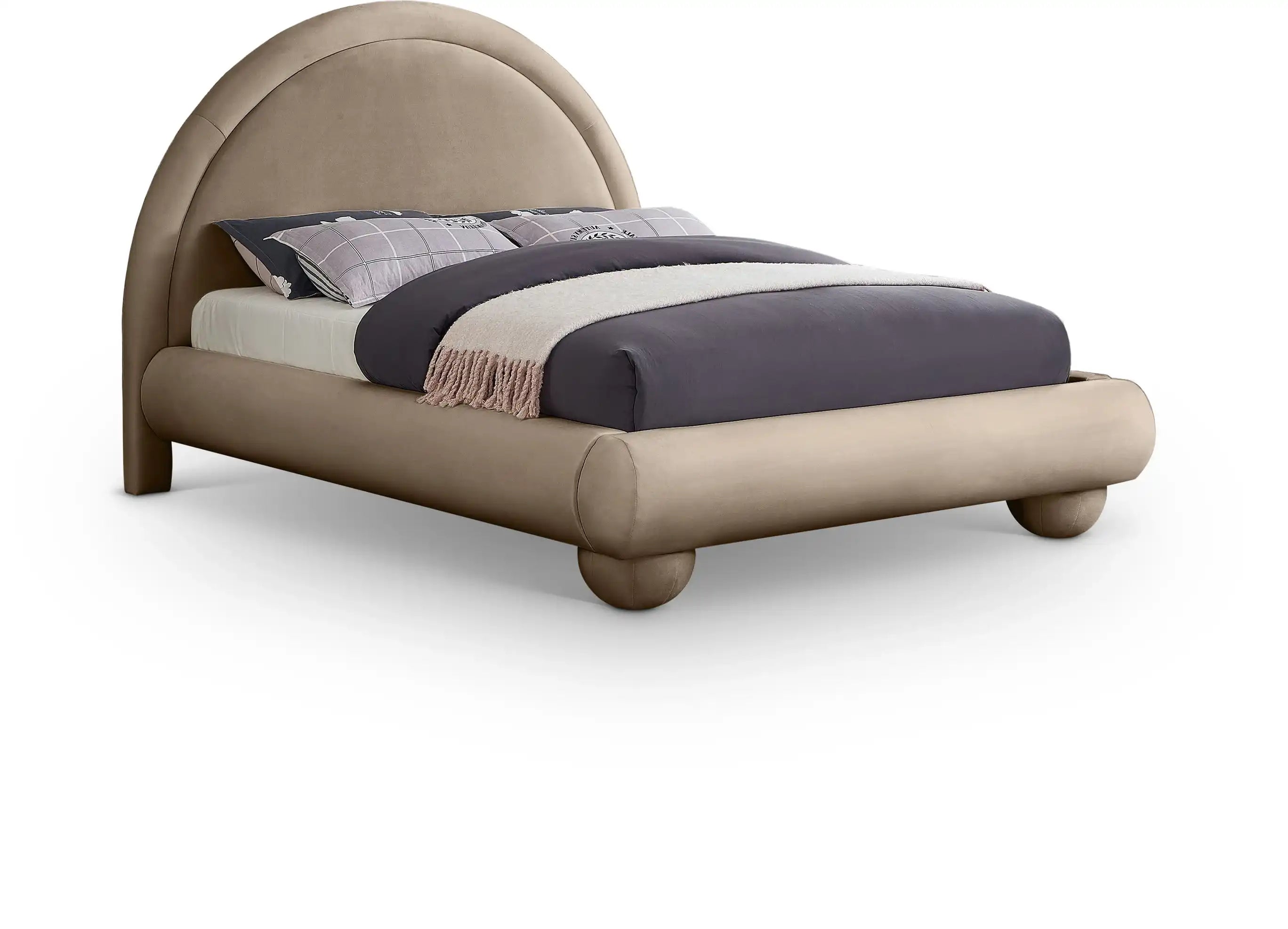 Madrid - Velvet Upholstered Bed - Best Buy Furniture