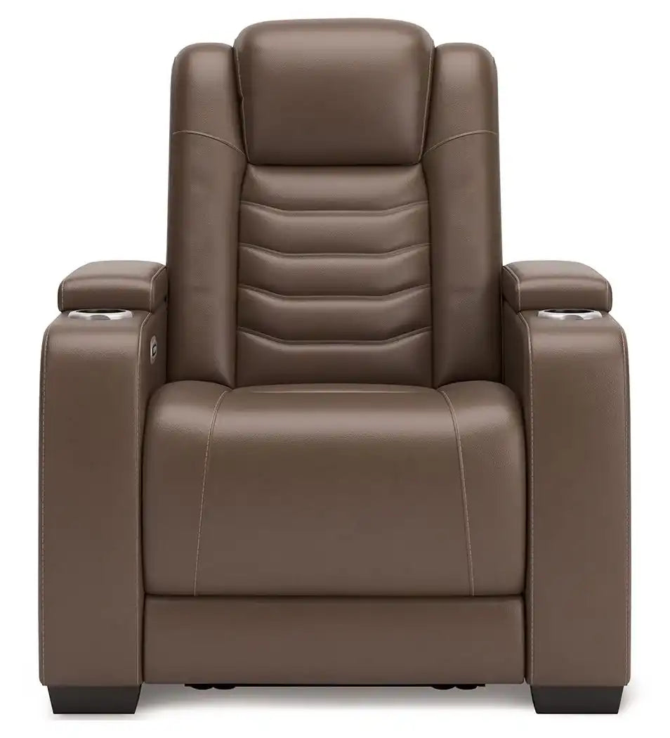 High Impact - Power Recliner / Adj Headrest - Tobacco - Best Buy Furniture