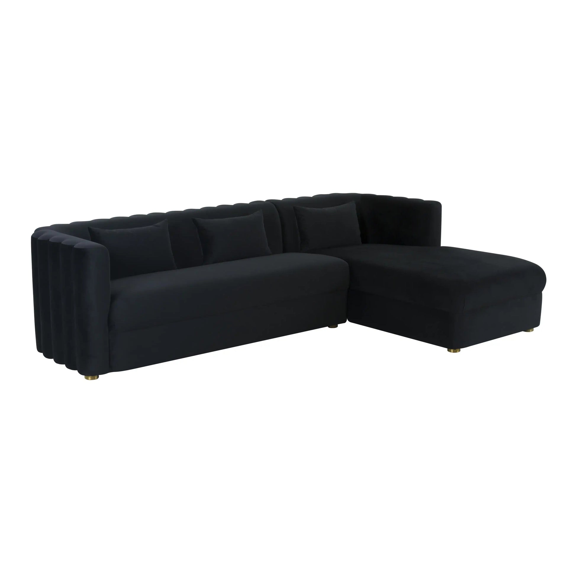 Callie - Velvet Sectional - RAF - Best Buy Furniture