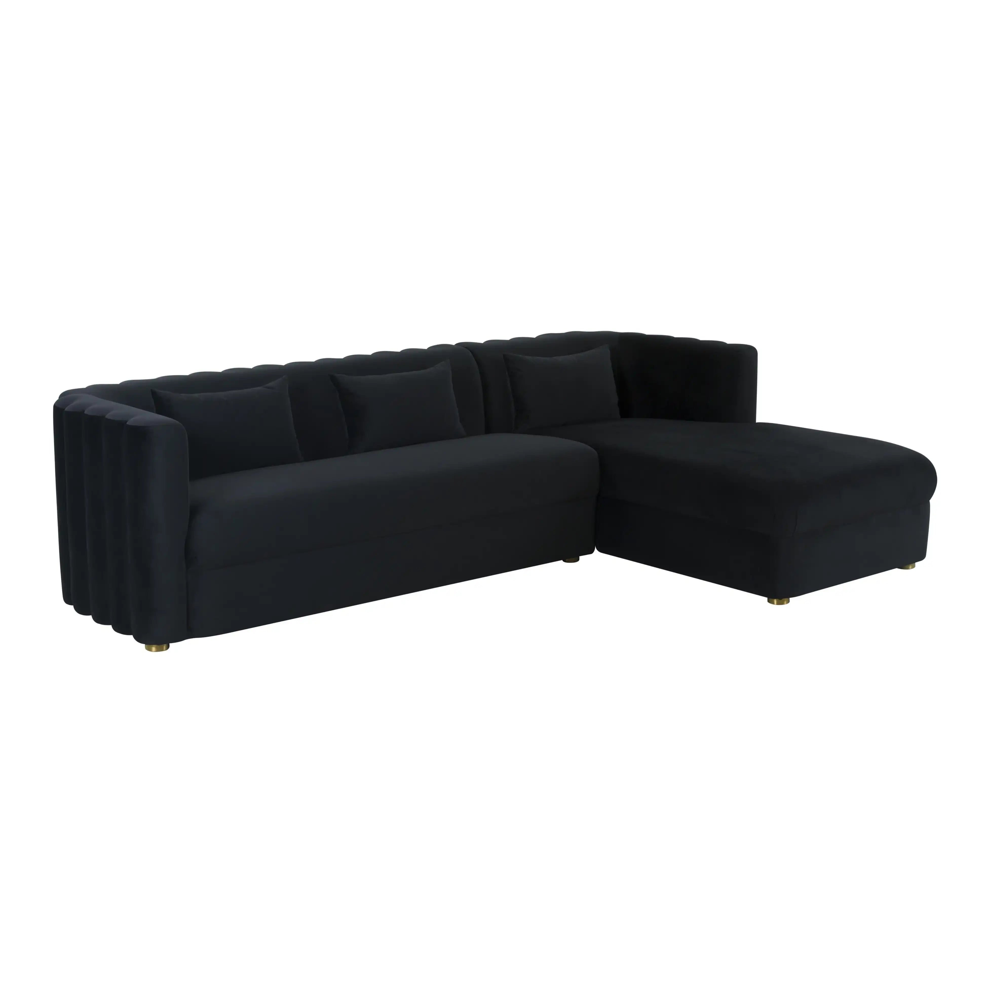 Callie - Velvet Sectional - RAF - Best Buy Furniture