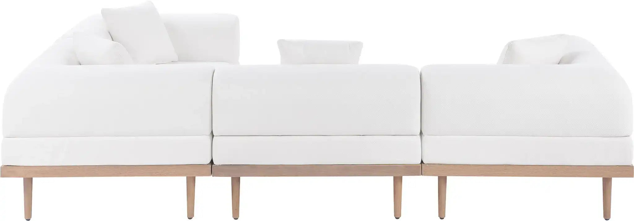 Laguna - 4 Piece 106.5" Upholstered Outdoor Patio Modular Sectional