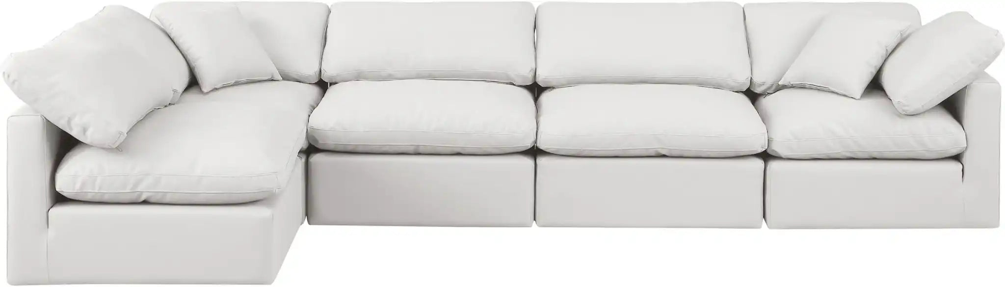 Indulge - Faux Leather 5 Piece Modular Sectional
