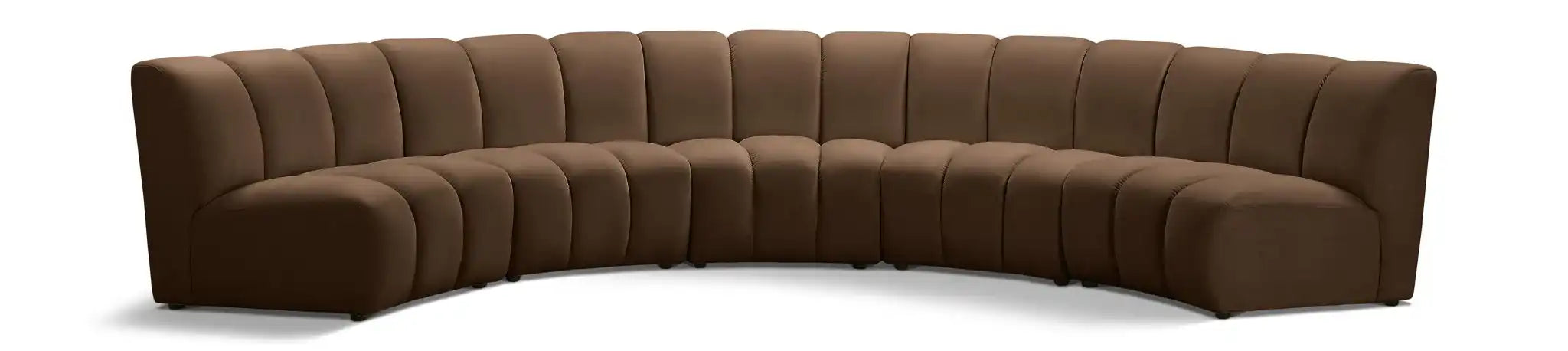 Infinity - 5 Piece Velvet Modular Sectional - Best Buy Furniture
