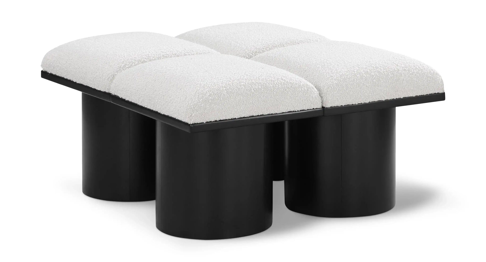 Pavilion - 4 Piece Modular Bench With Black Base - Best Buy Furniture