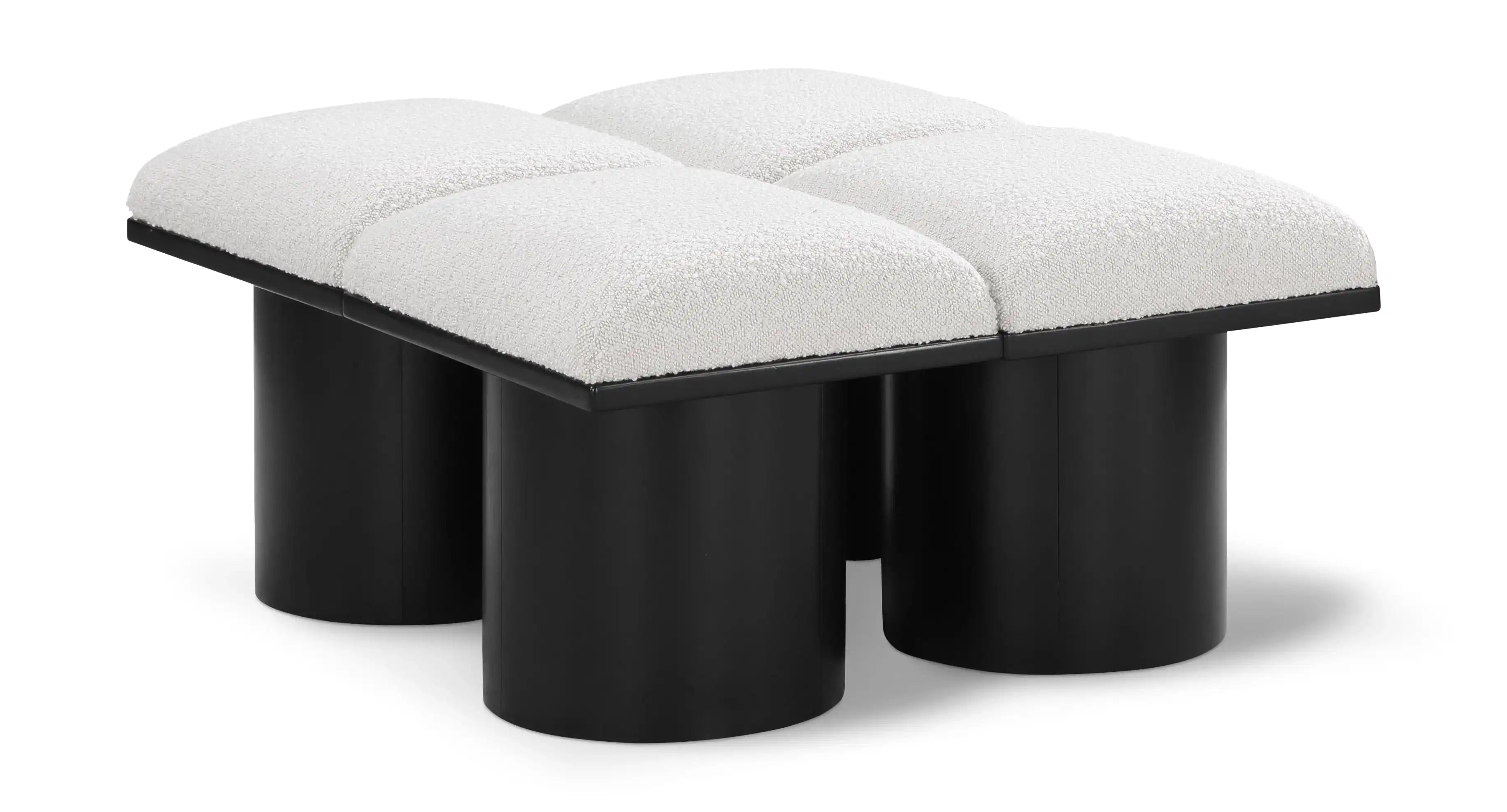 Pavilion - 4 Piece Modular Bench With Black Base - Best Buy Furniture