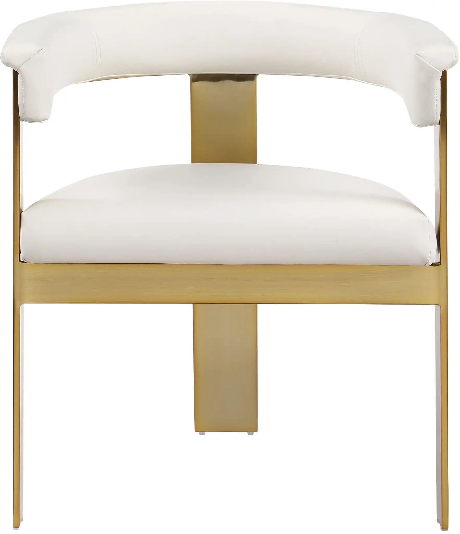 Romeo - Faux Leather Dining Chair With Gold Base (Set of 2)