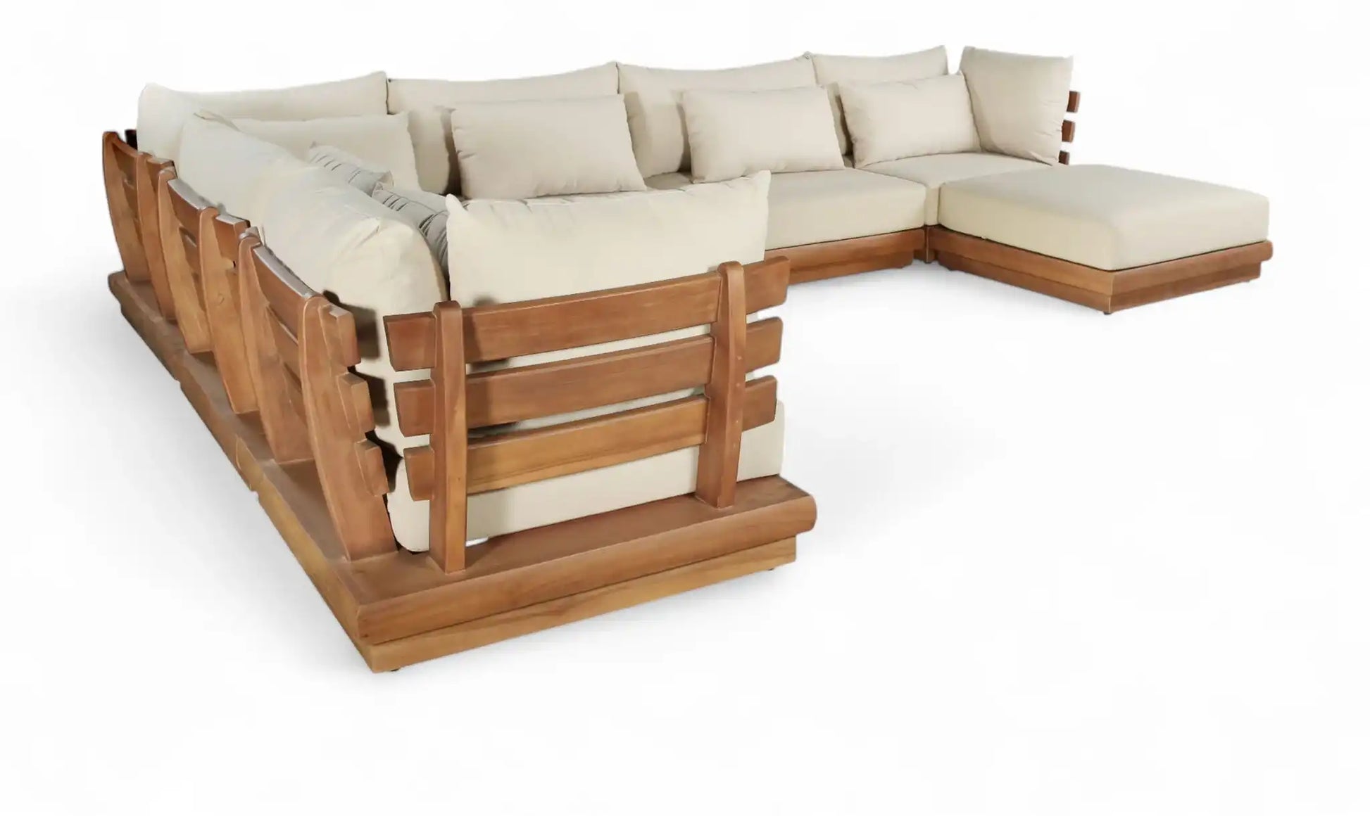 Mirella - 7 Piece Water Resistant Fabric Upholstered Outdoor Patio Modular Sectional - Best Buy Furniture