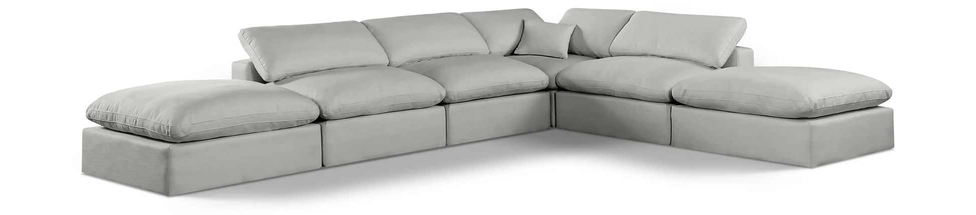 Comfy - 6 Piece Linen Modular Sectional - Best Buy Furniture