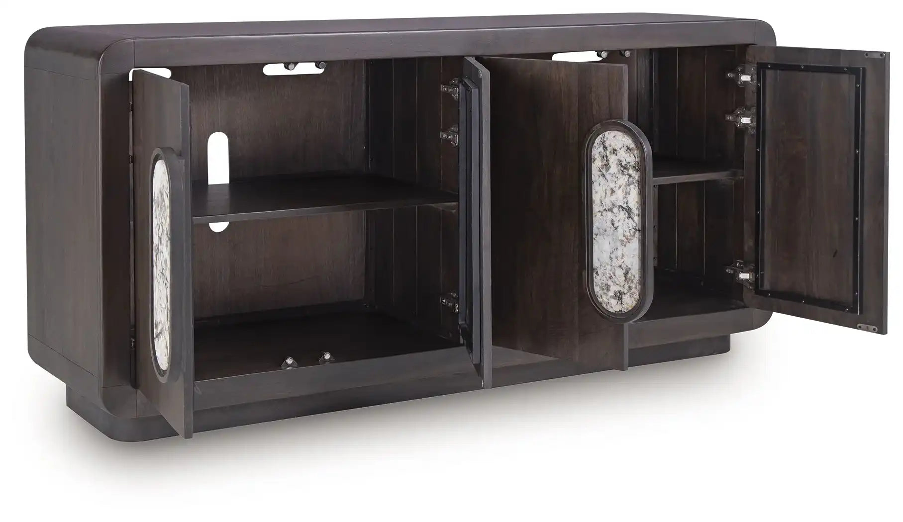 Elliston - Accent Cabinet - Espresso Brown - Best Buy Furniture