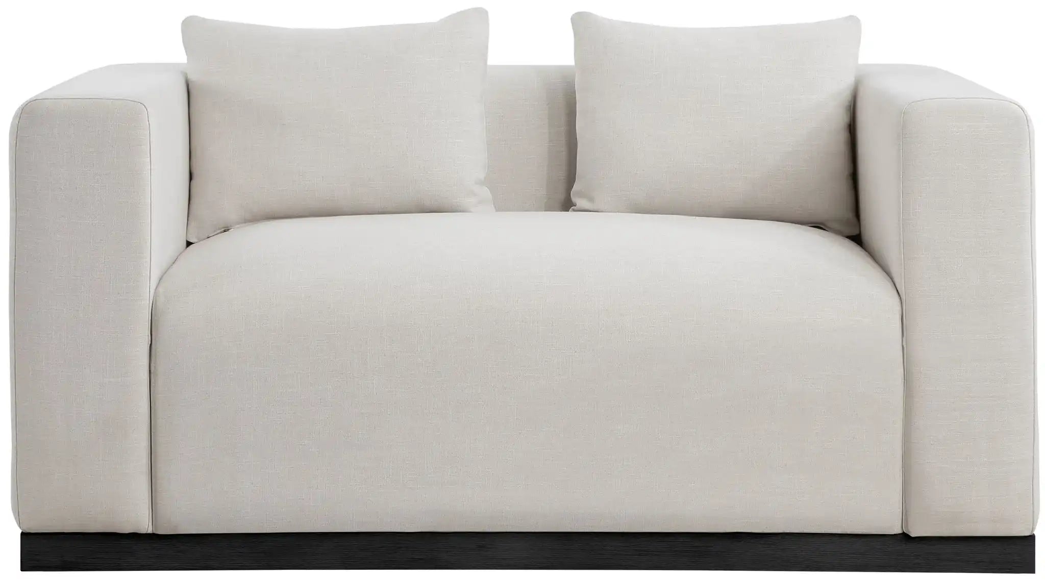 Alfie - Linen Textured Fabic Loveseat