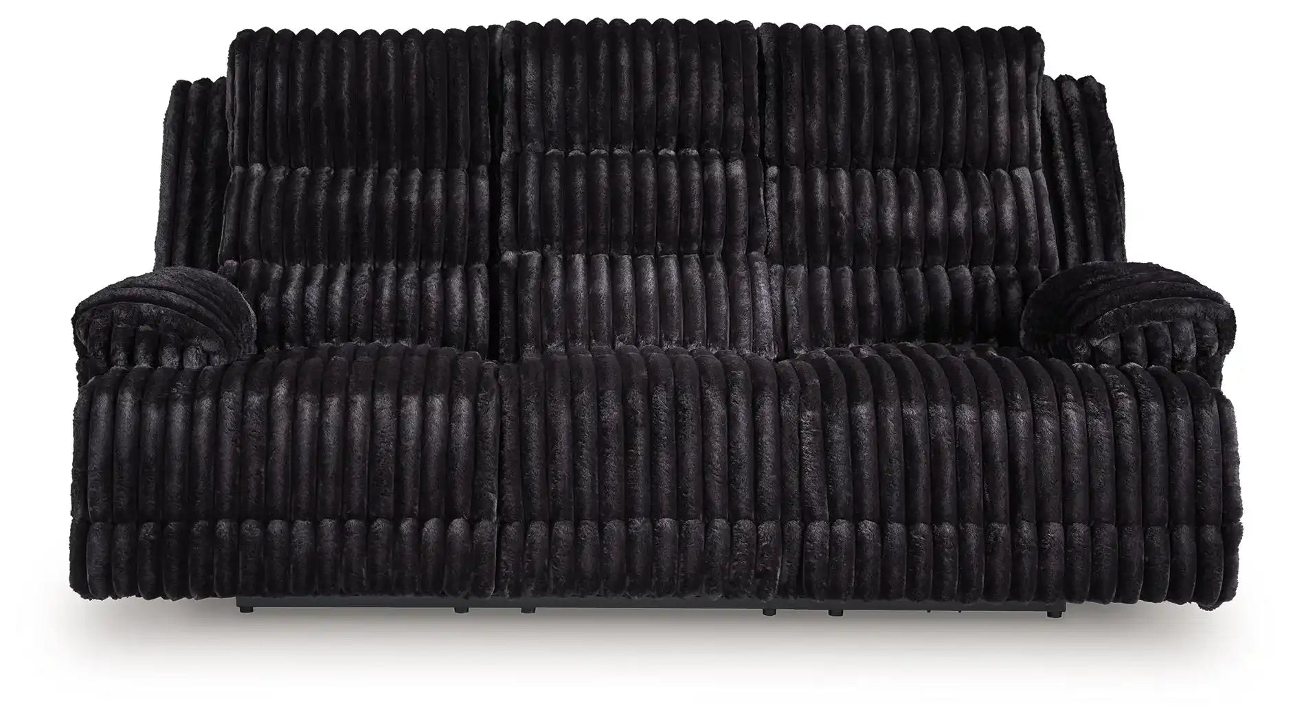 Rhine Falls - Reclining Power Sofa With Drop Down Table - Onyx - Best Buy Furniture